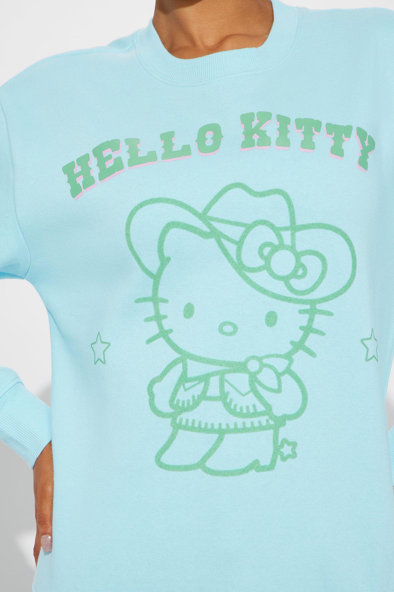 Saddle Up Hello Kitty Sweatshirt - Light Blue Product Image