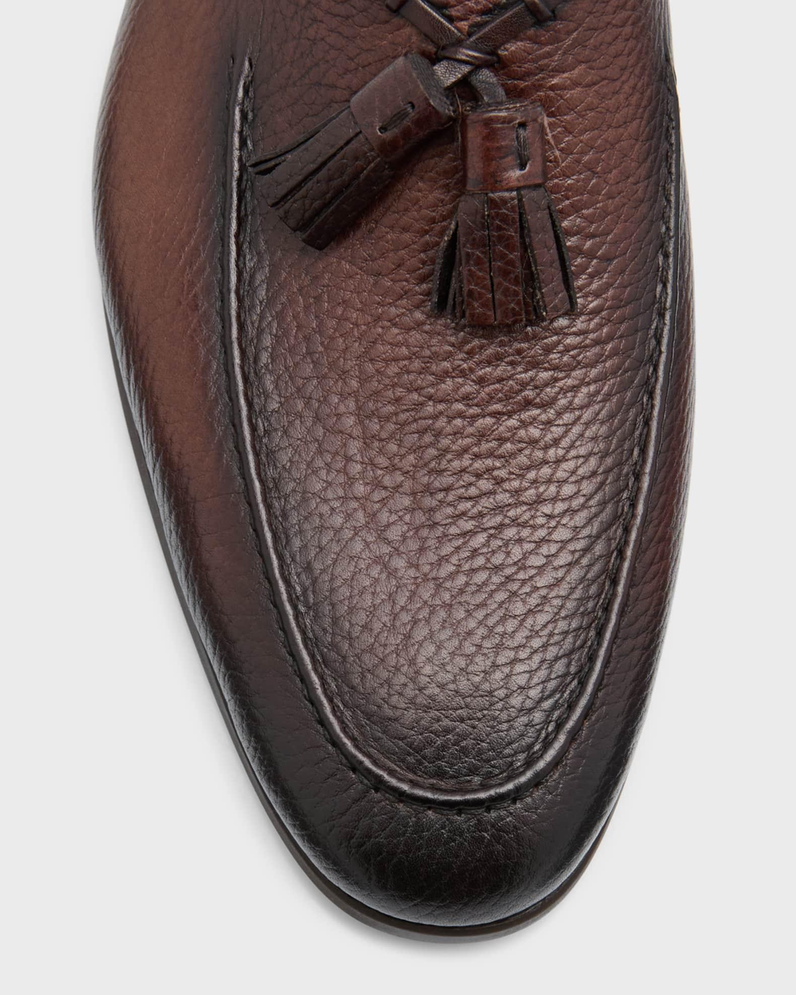 Men's Delray Tassel Burnish Suede Loafers Product Image