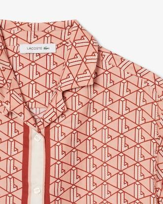 Oversized Monogram Print Shirt Product Image