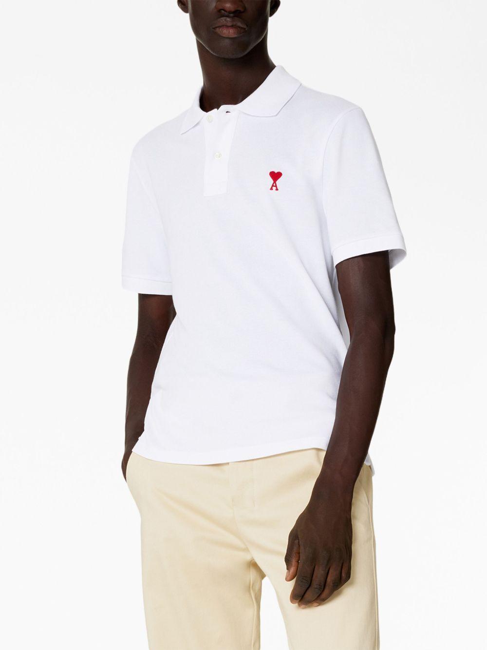 White Cotton Ami de Coeur Polo Product Image