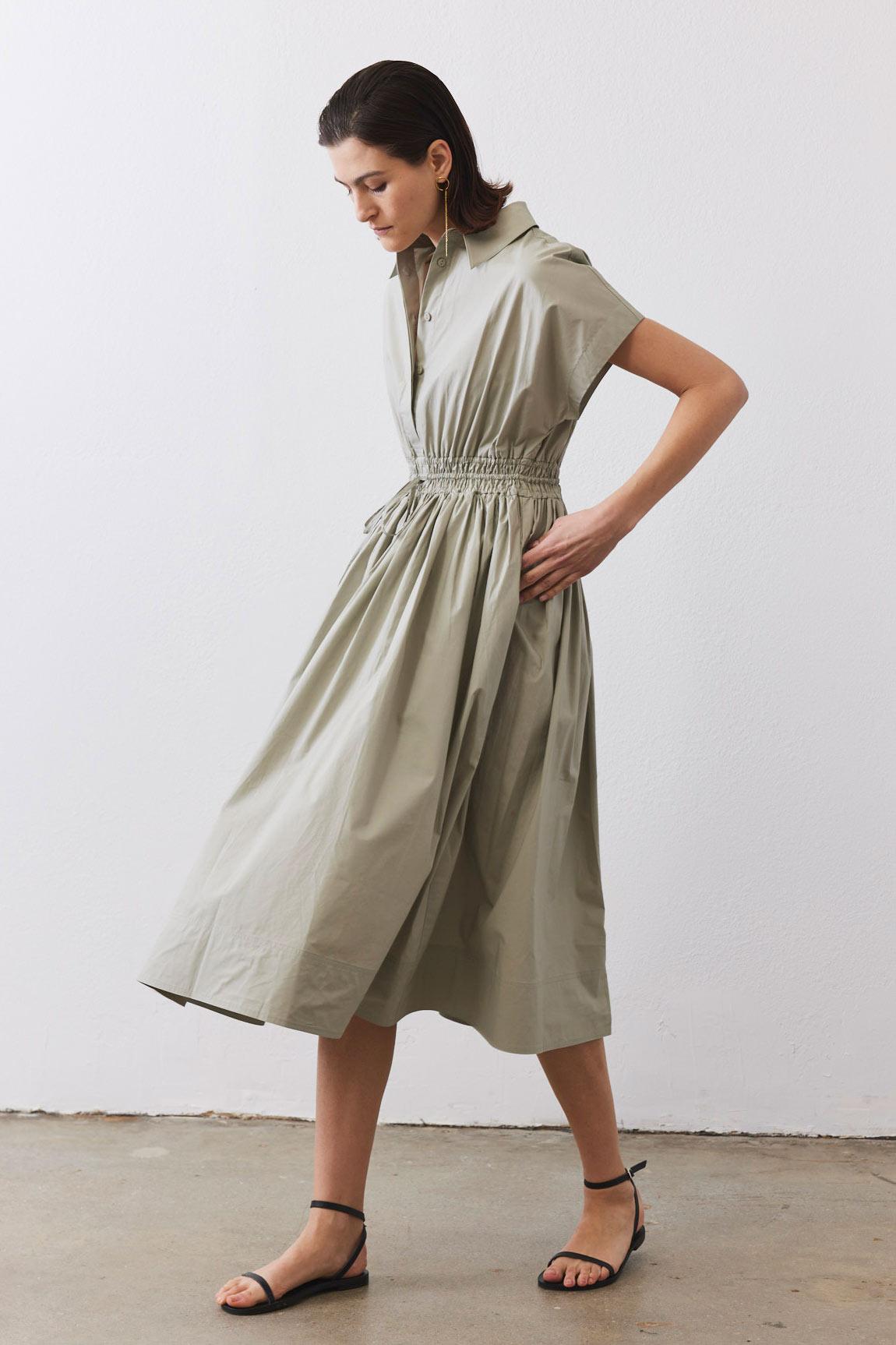 Cinched Waist Shirt Dress Product Image