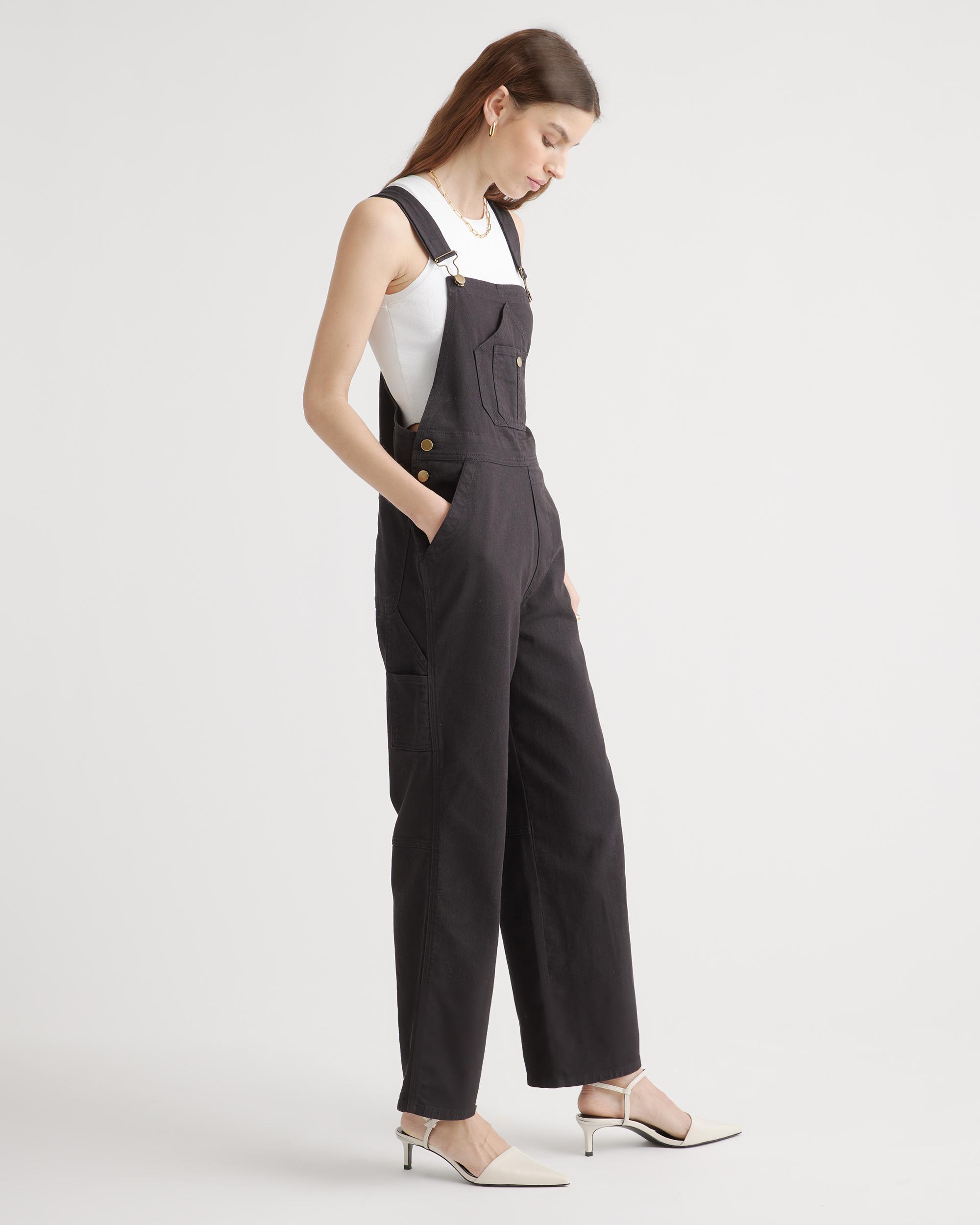 Quince | Women's Organic Stretch Cotton Twill Relaxed Overalls Size XS, Organic Cotton Product Image