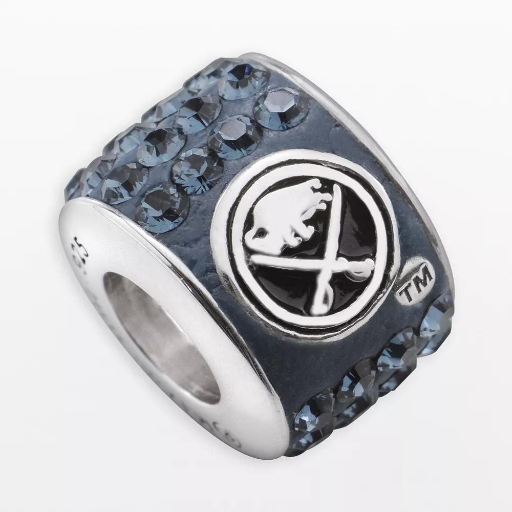 LogoArt Buffalo Sabres Sterling Silver Crystal Logo Bead, Women's, Blue Product Image