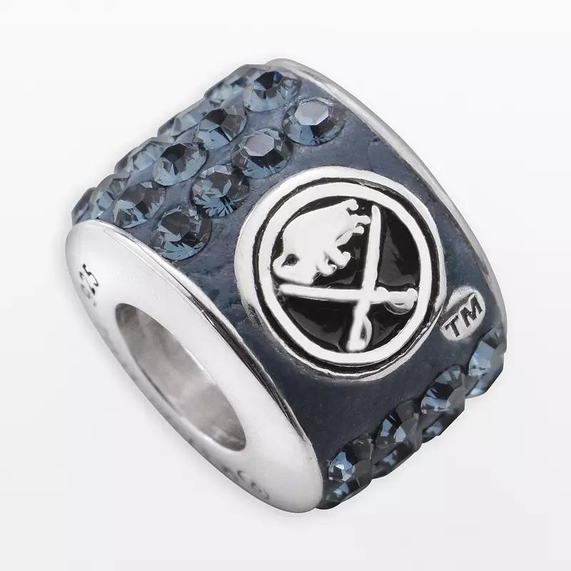 LogoArt Buffalo Sabres Sterling Silver Crystal Logo Bead, Women's, Blue Product Image