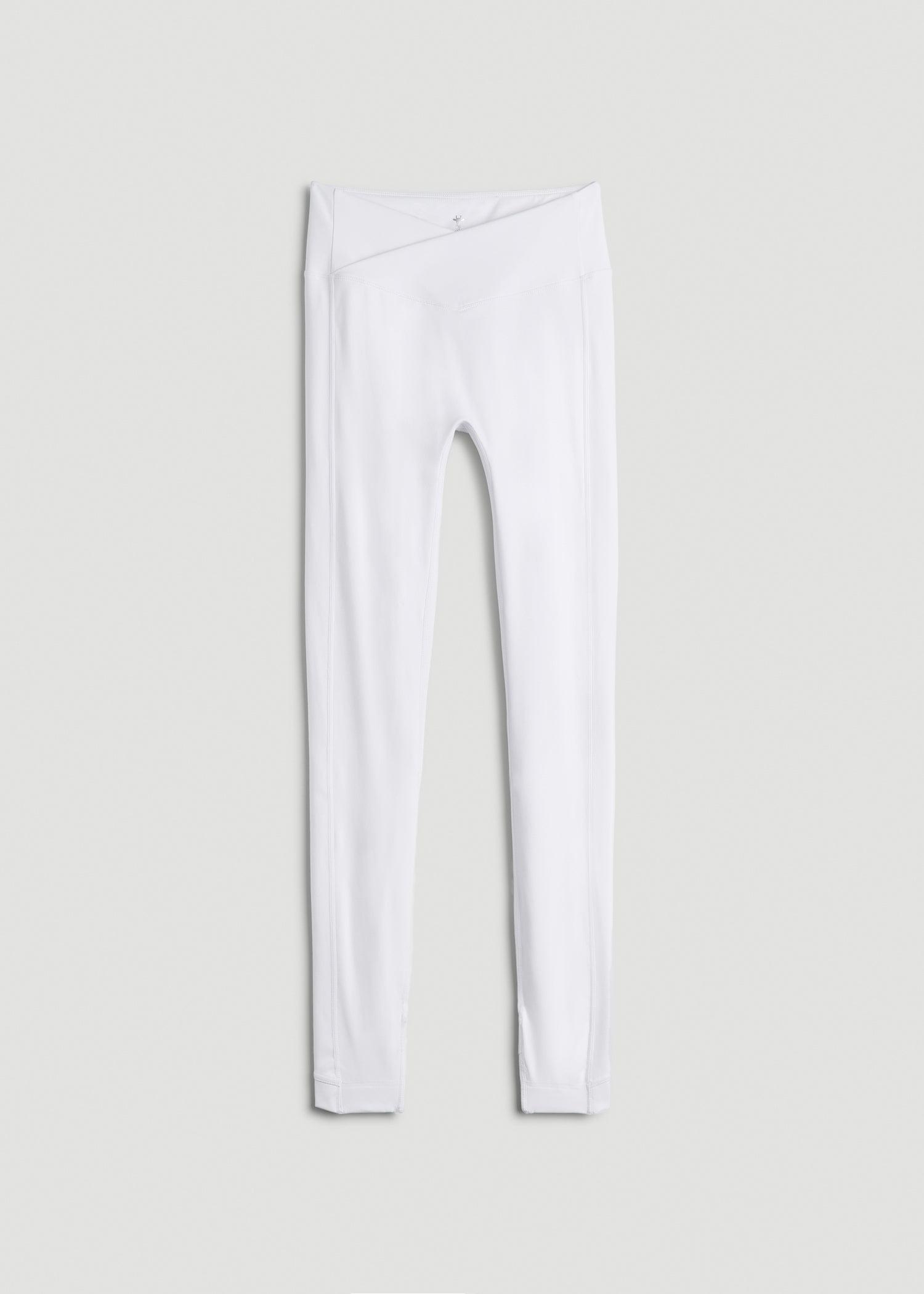 Balance Cross Over Leggings for Tall Women in White Female Product Image