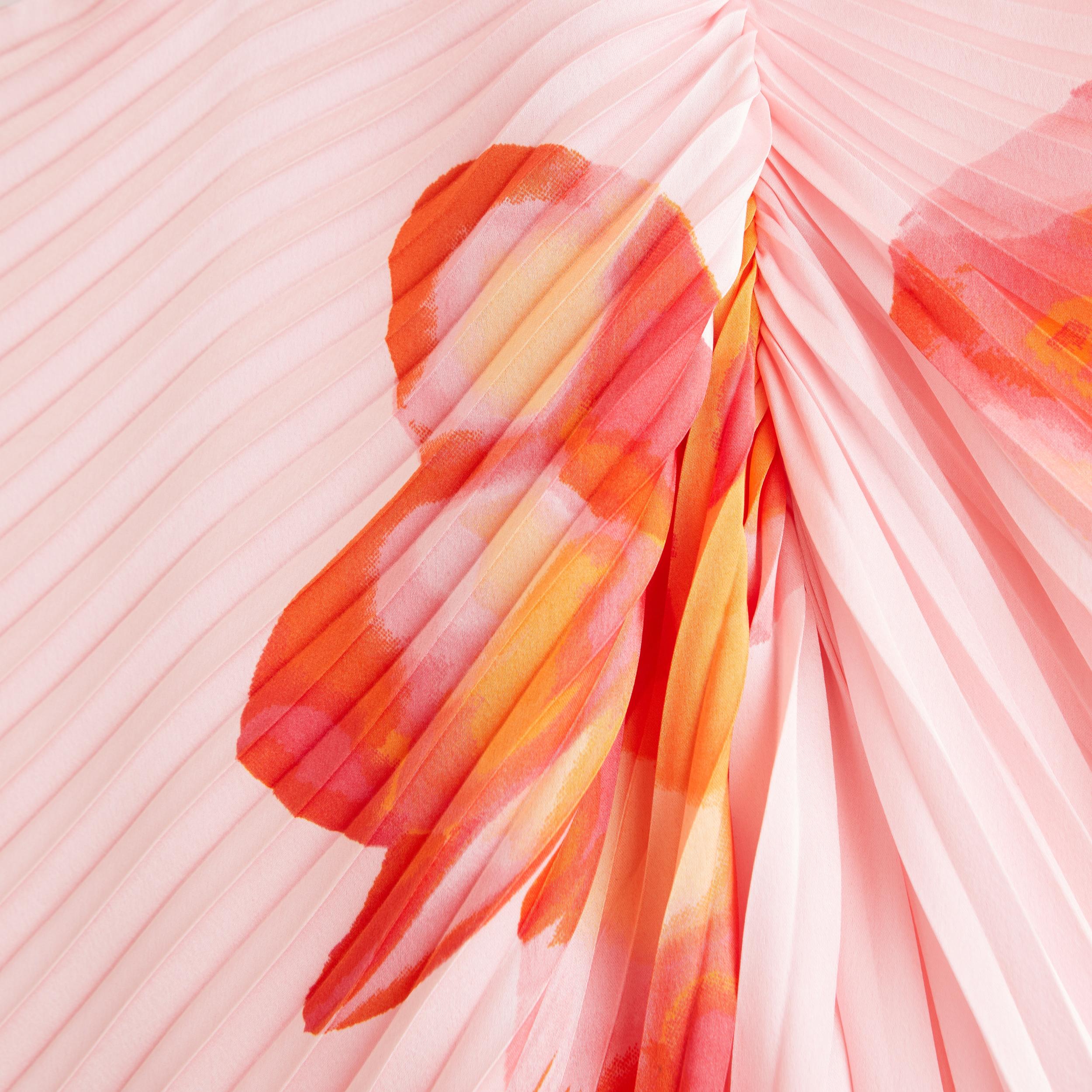 The A&F Giselle Pleated One-Shoulder Cutout Maxi Dress Product Image