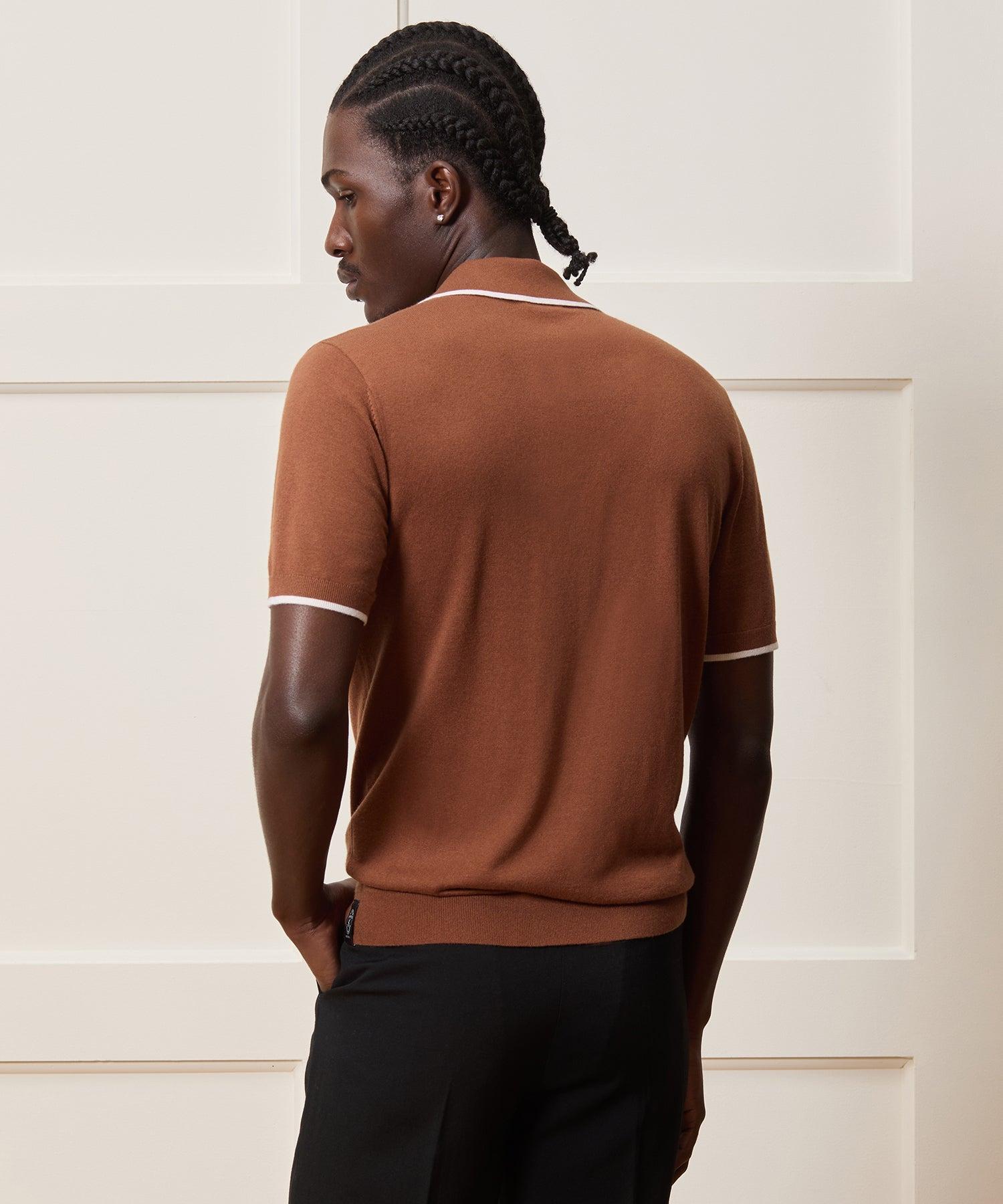 Silk-Cashmere Tipped Montauk Sweater Polo Product Image