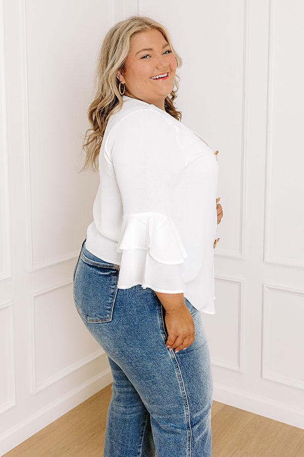 Mojitos On The Patio Shift Top in White Curves Product Image