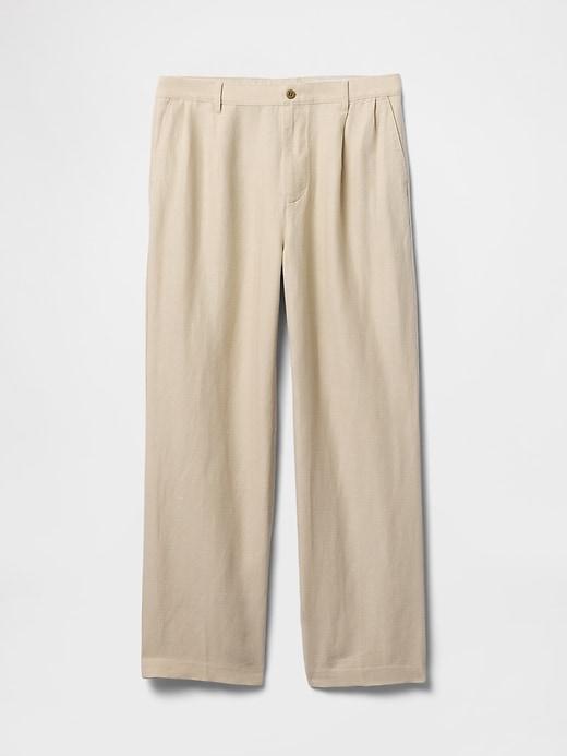 Linen-Cotton '90s Loose Pleated Khakis Product Image
