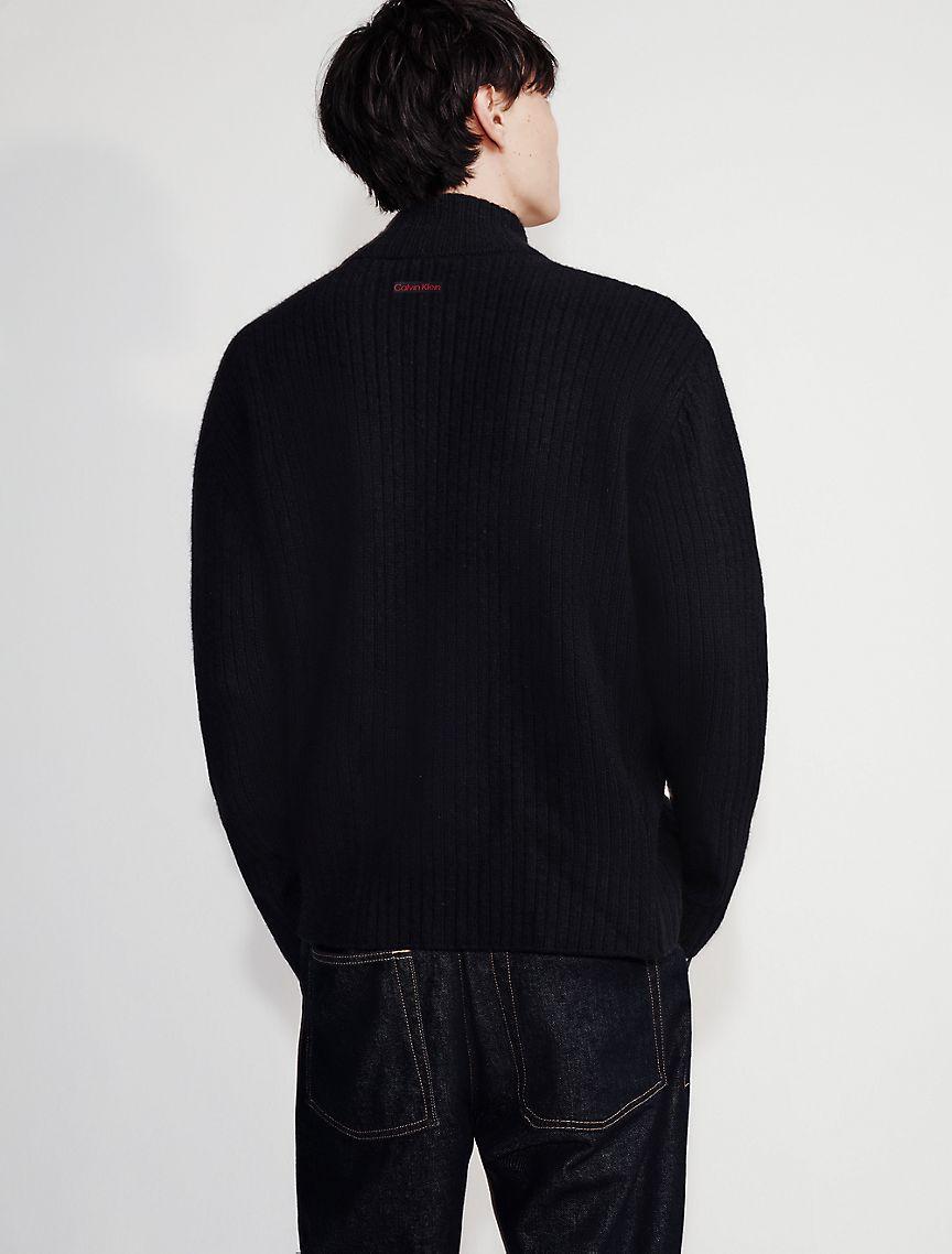 Ribbed Zip Sweater Product Image