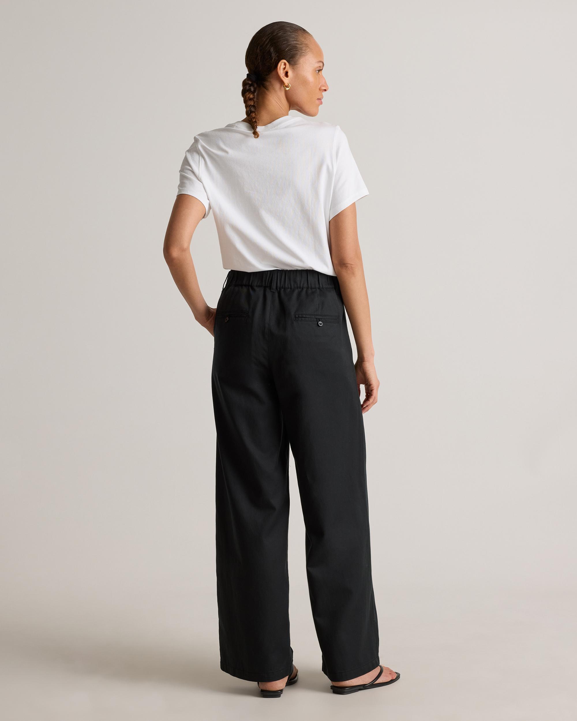 Quince | Women's Drapey Twill Pleated Trouser Tencel Product Image