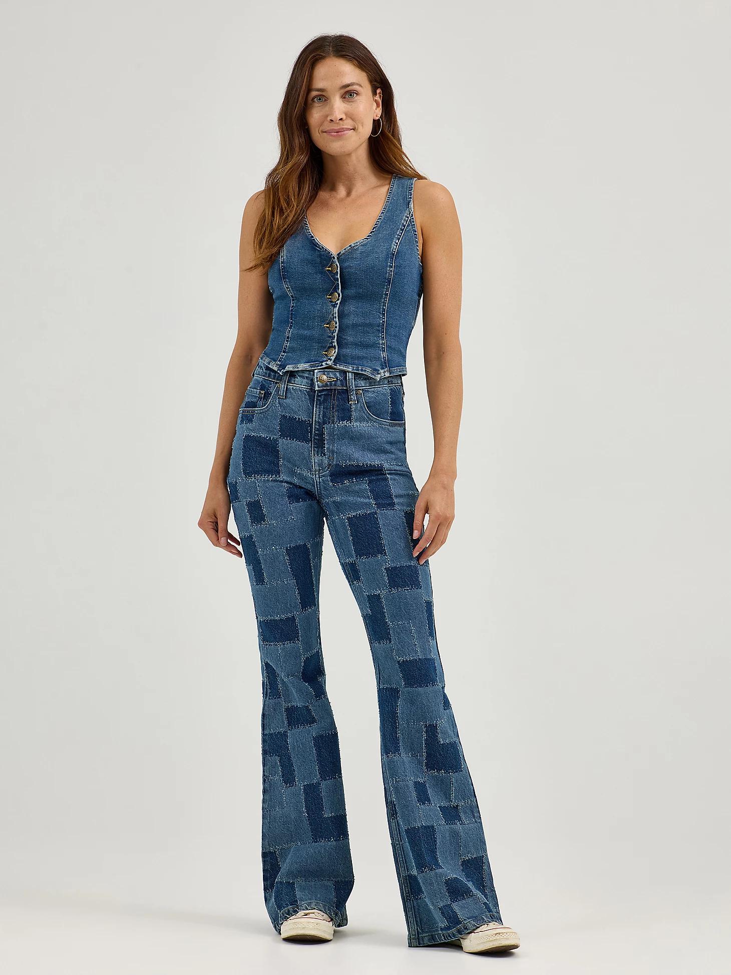 Women's High Rise Patchwork Flare Jean | Women's Jeans | Lee® Product Image