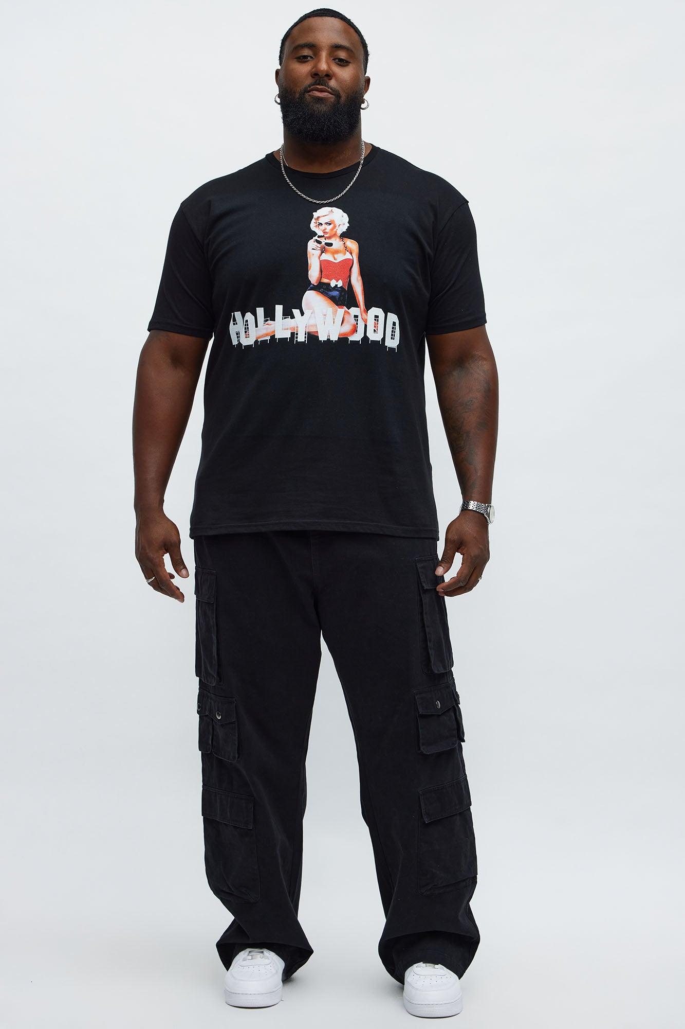 Hollywood Pin-Up Short Sleeve Tee - Black Male Product Image