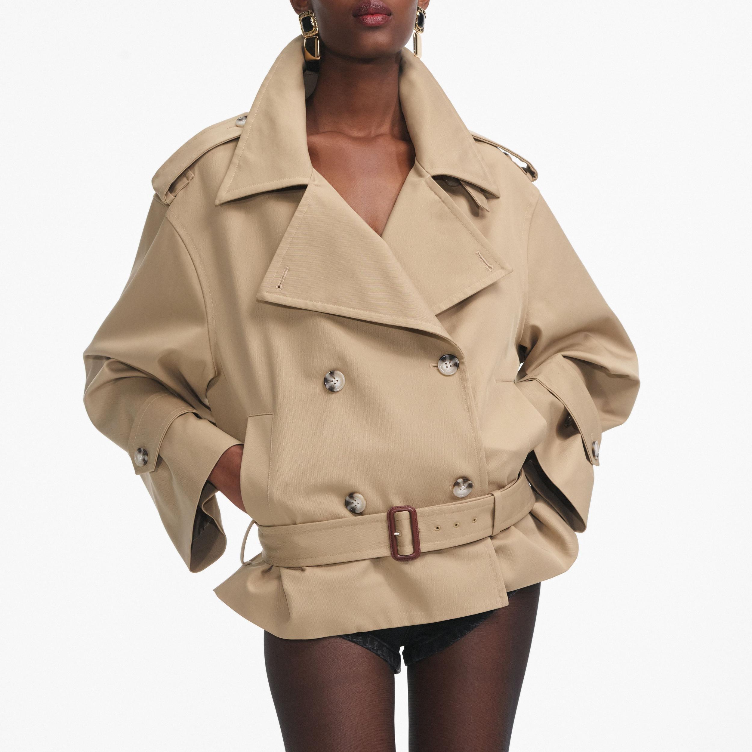 Beige Trench Jacket Product Image