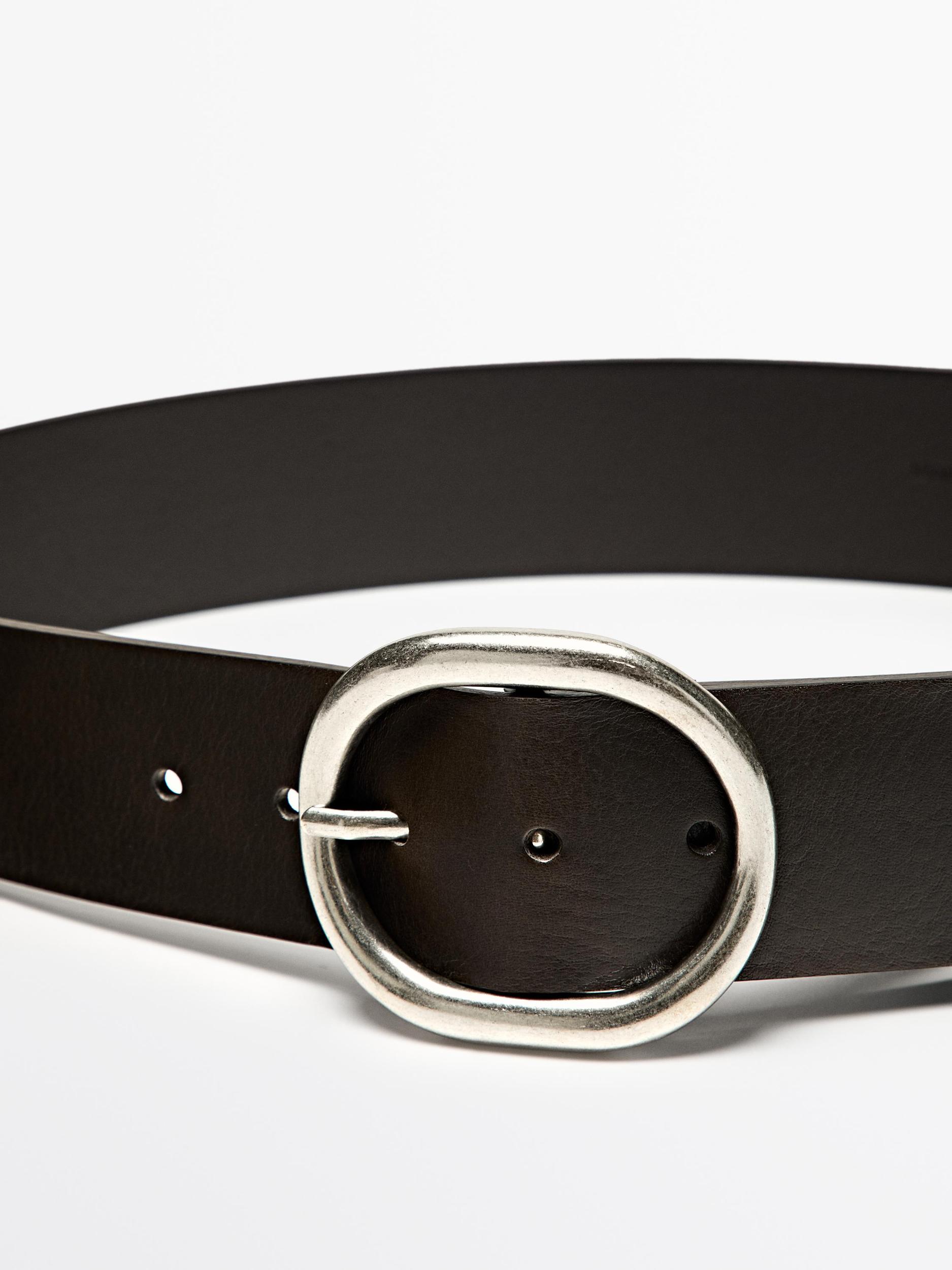 Wide nappa leather belt Product Image