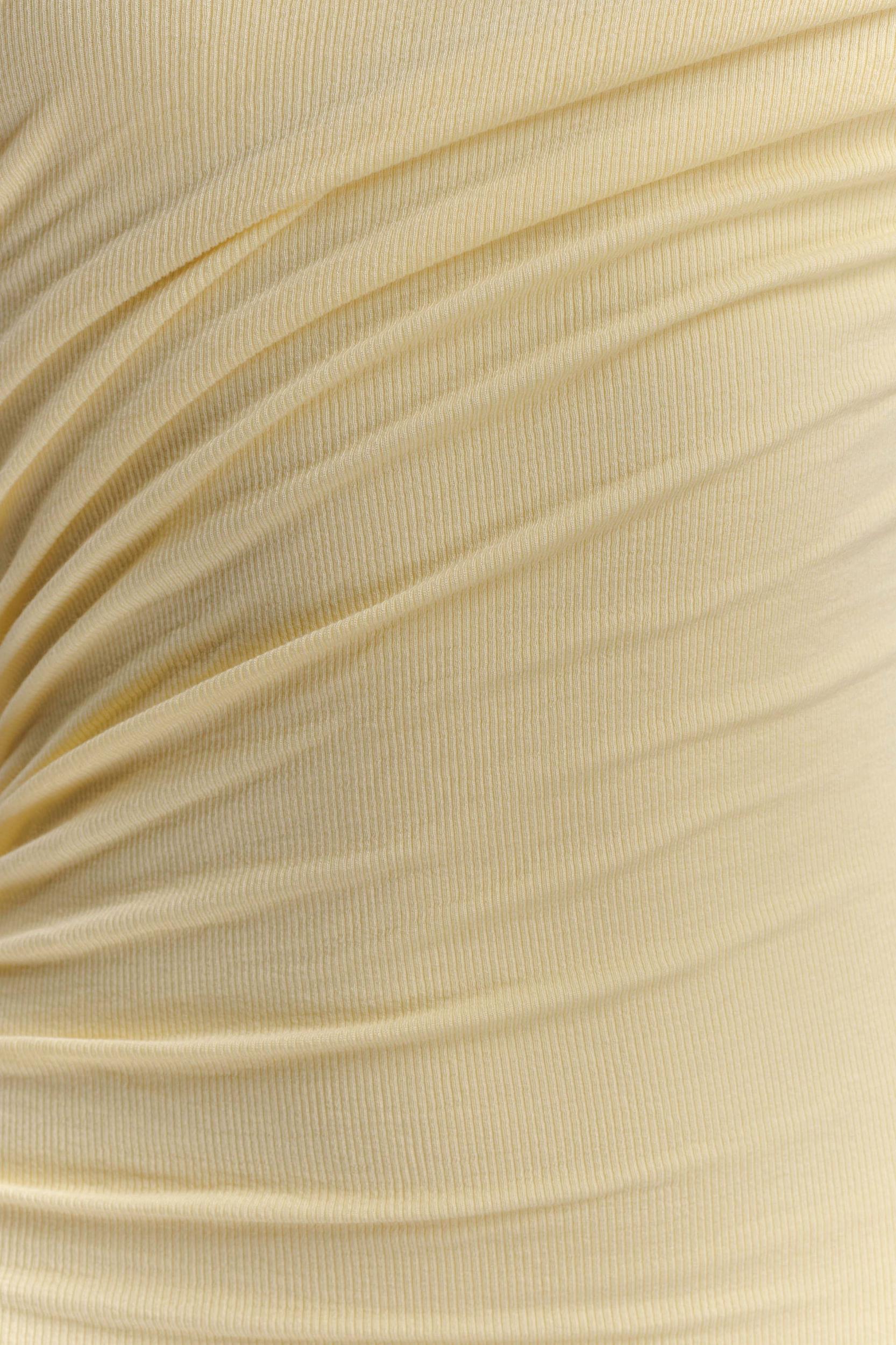 Anastasia One Shoulder Modal Midi Dress - Pale Lemon Product Image