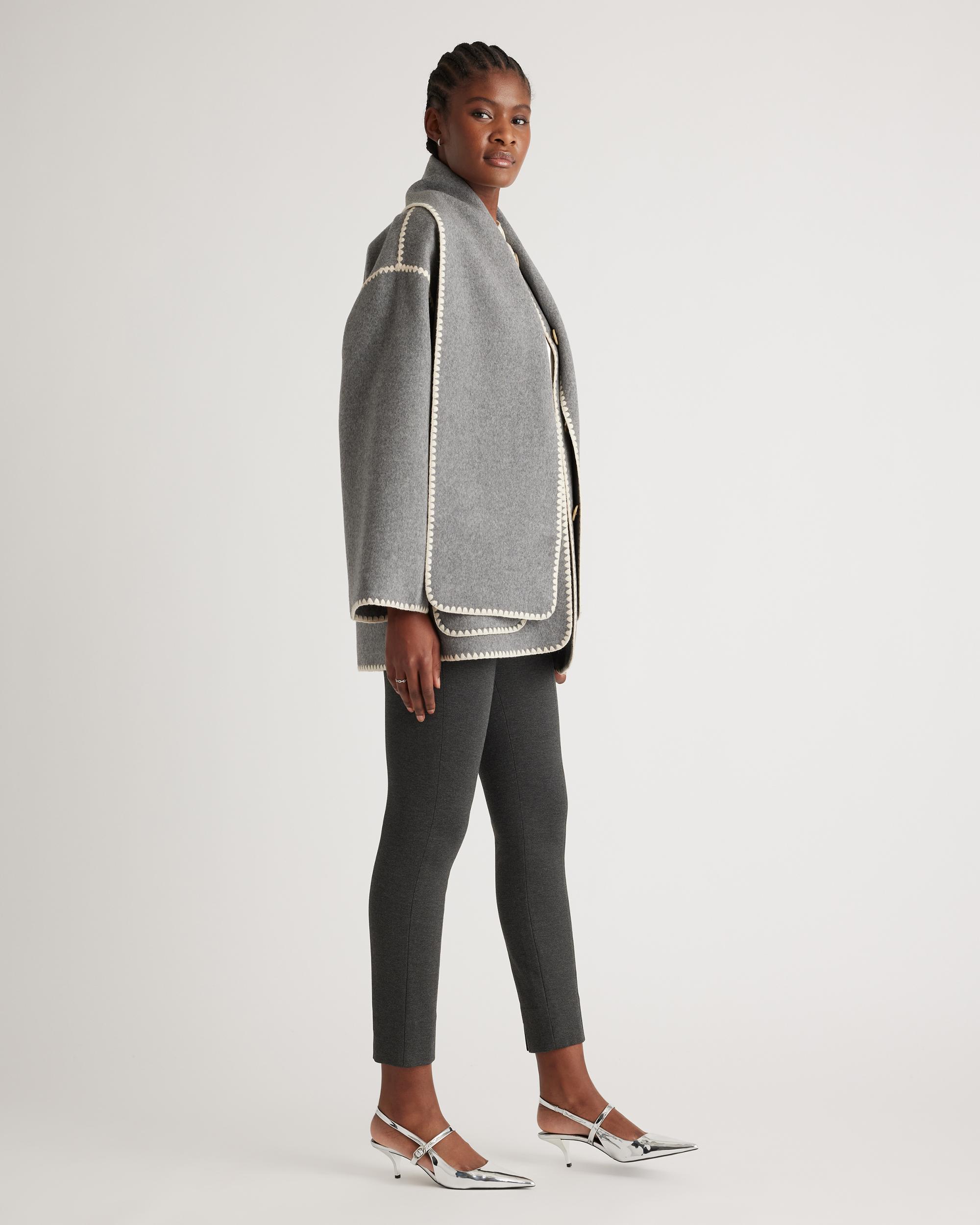 Quince | Women's Double-Faced Merino Wool Scarf Coat Product Image