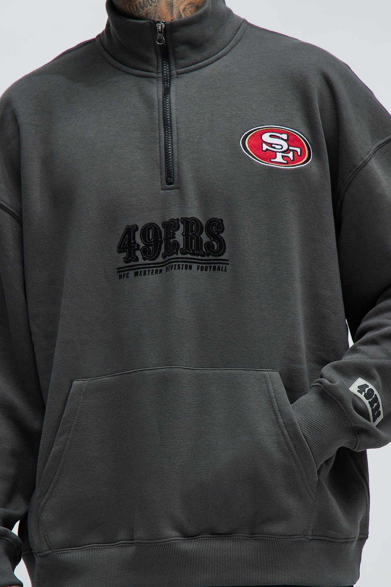49ers Essential Quarter Zip Sweatershirt - Grey/combo Male Product Image