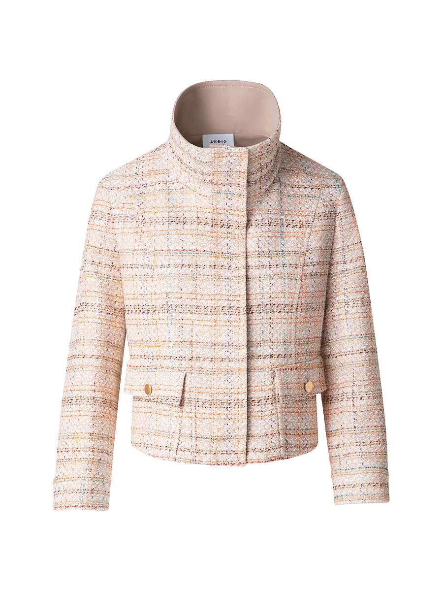 Womens Stand Collar Jacket Product Image