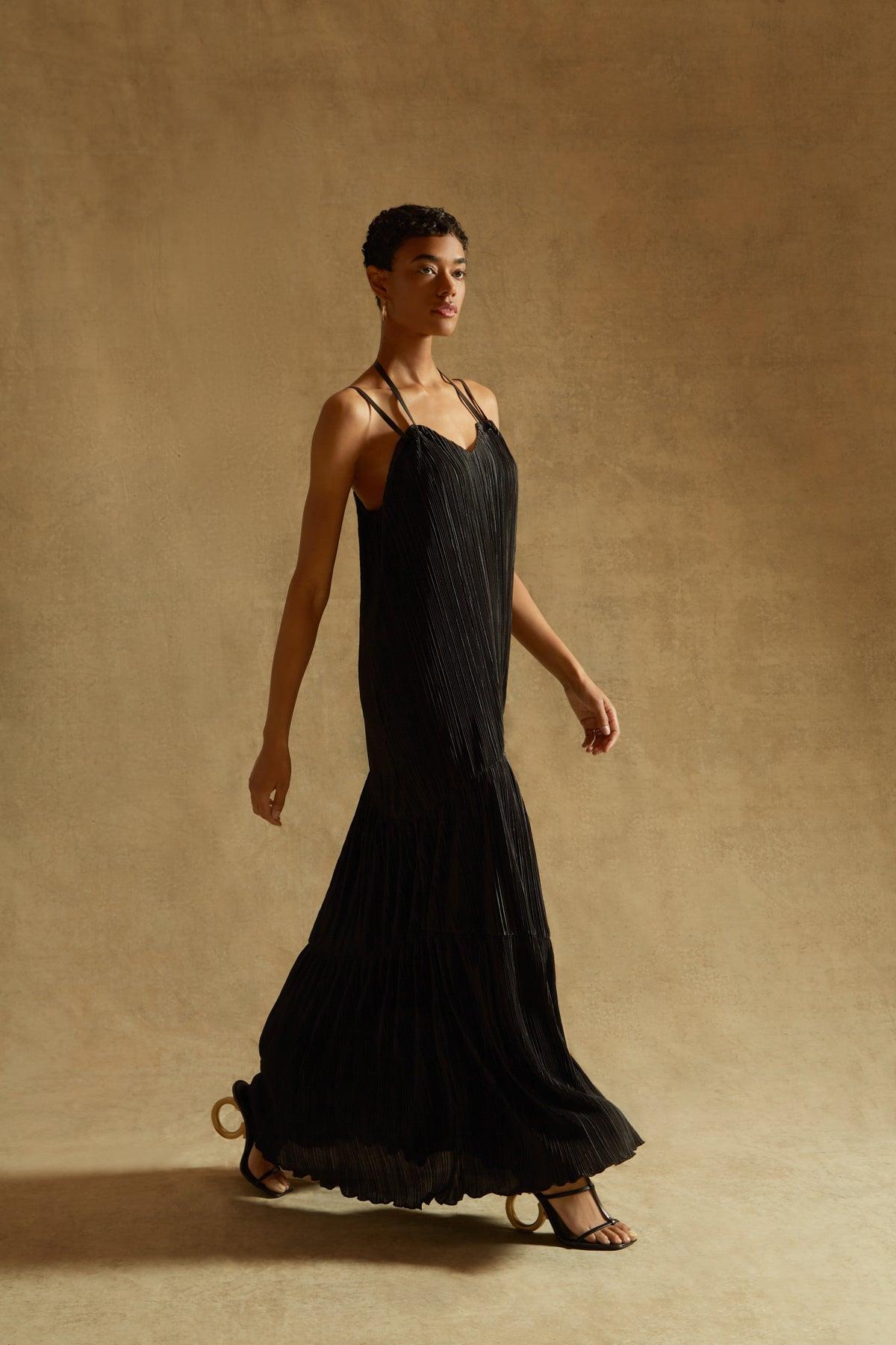 Plisse Tiered Dress Female Product Image