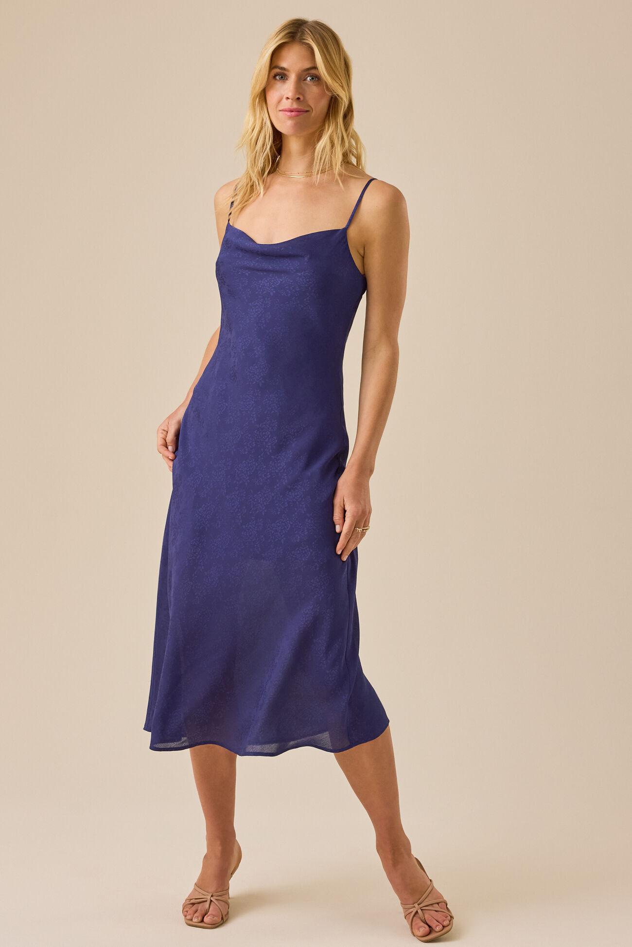 Eva Satin Midi Dress Product Image