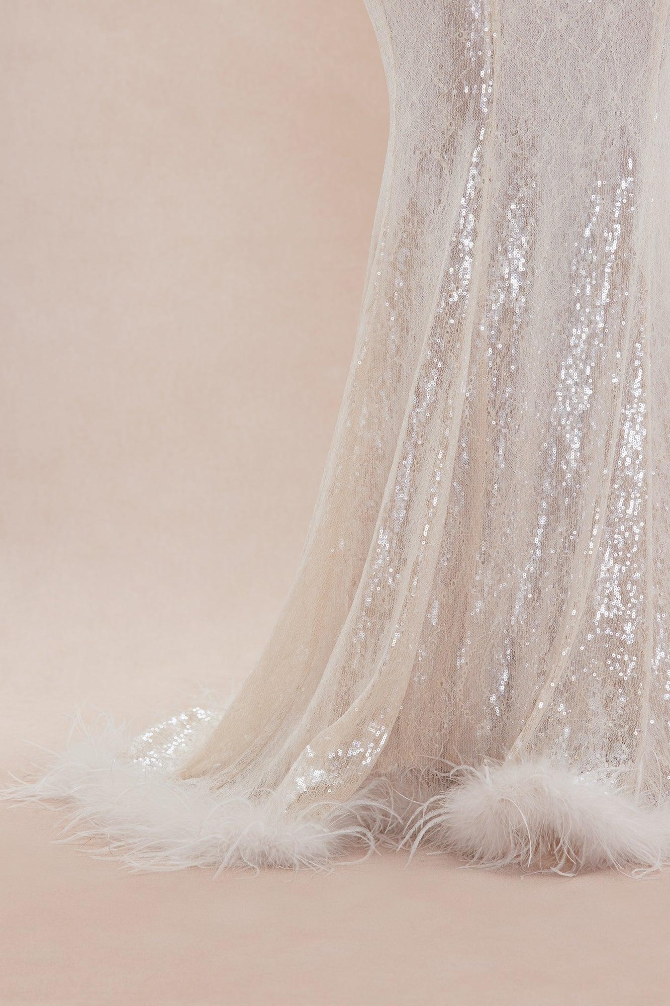 She's A Stunner Sequin Gown - Silver Product Image