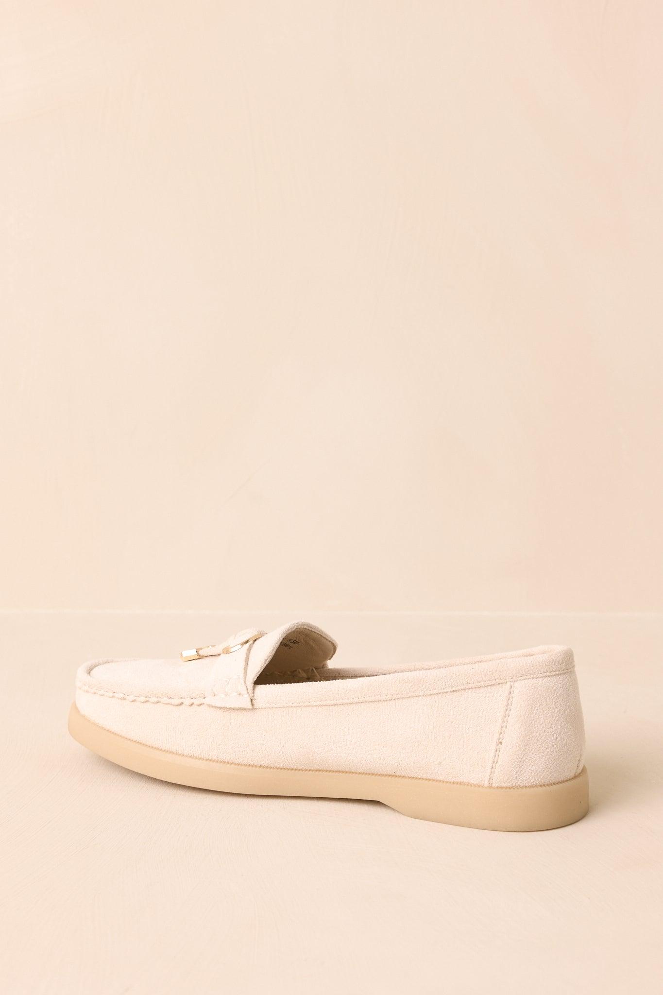 Ready For Whatever Ivory Faux Suede Platform Penny Loafers Product Image