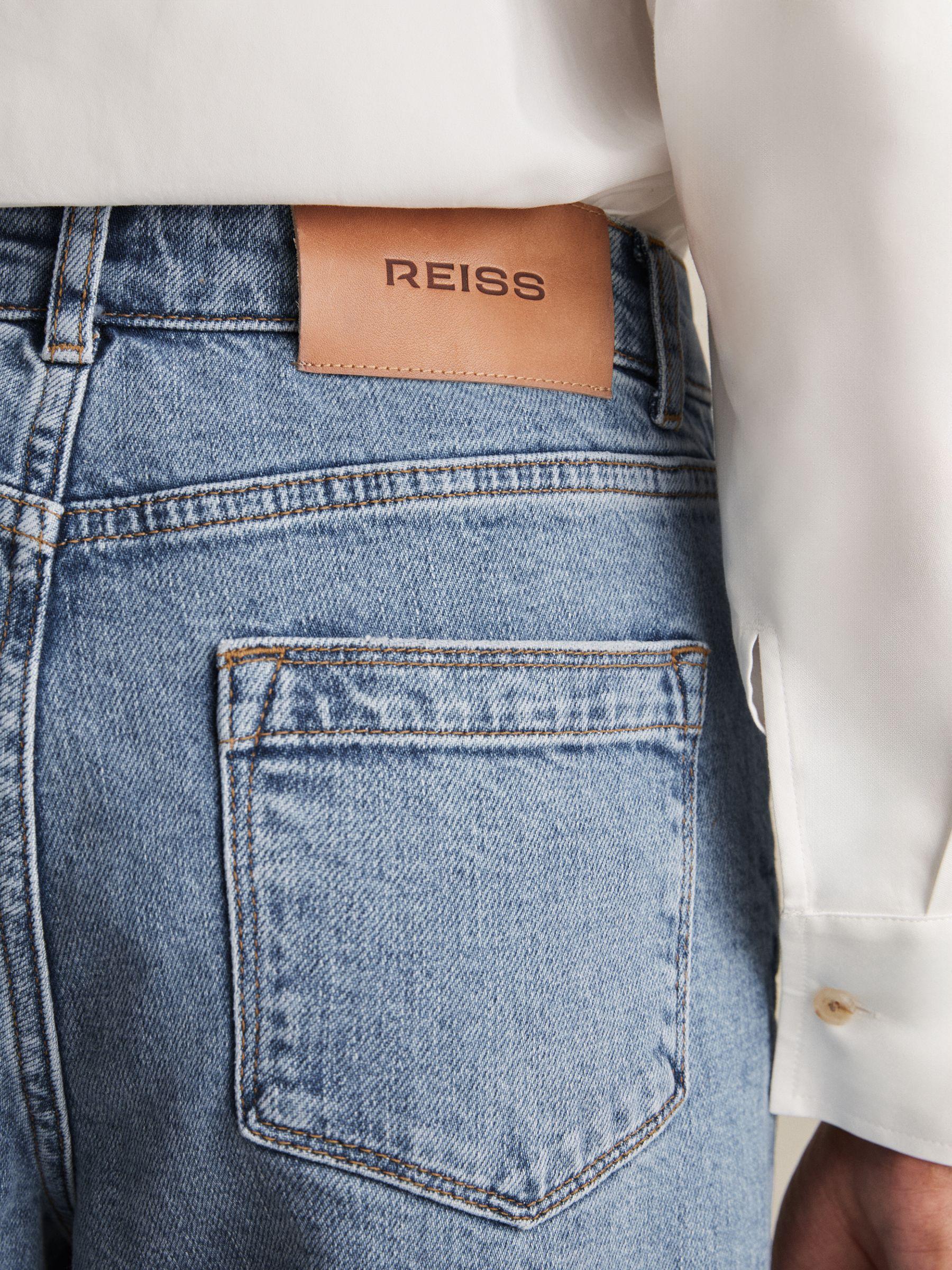 Petite Polka-Dot Wide-Leg Suit Trousers in White/Navy Product Image