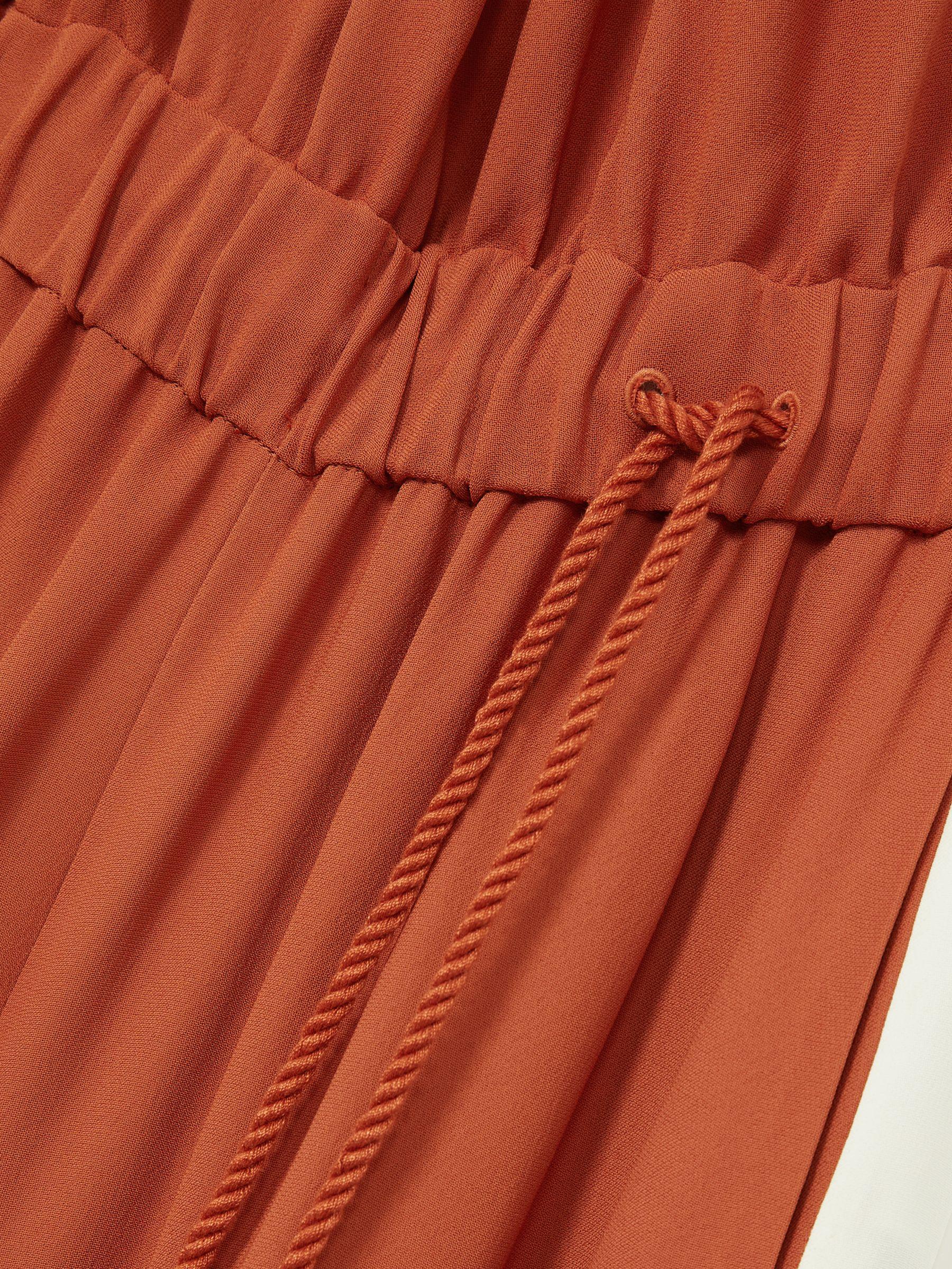 Colour-Block Rope-Cord Jumpsuit in Orange Product Image