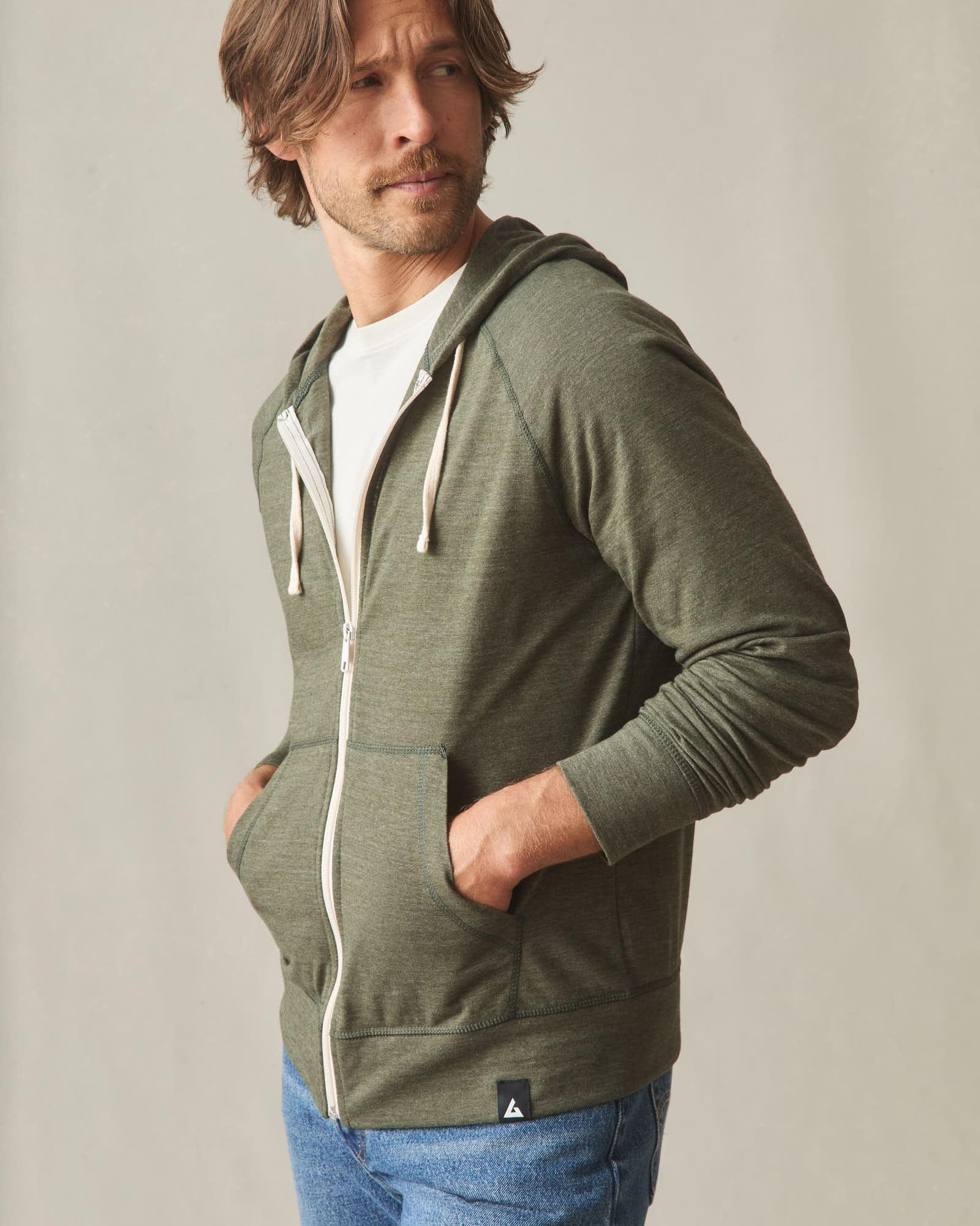 Men's Lightweight Full Zip - Forest Night Heather Product Image