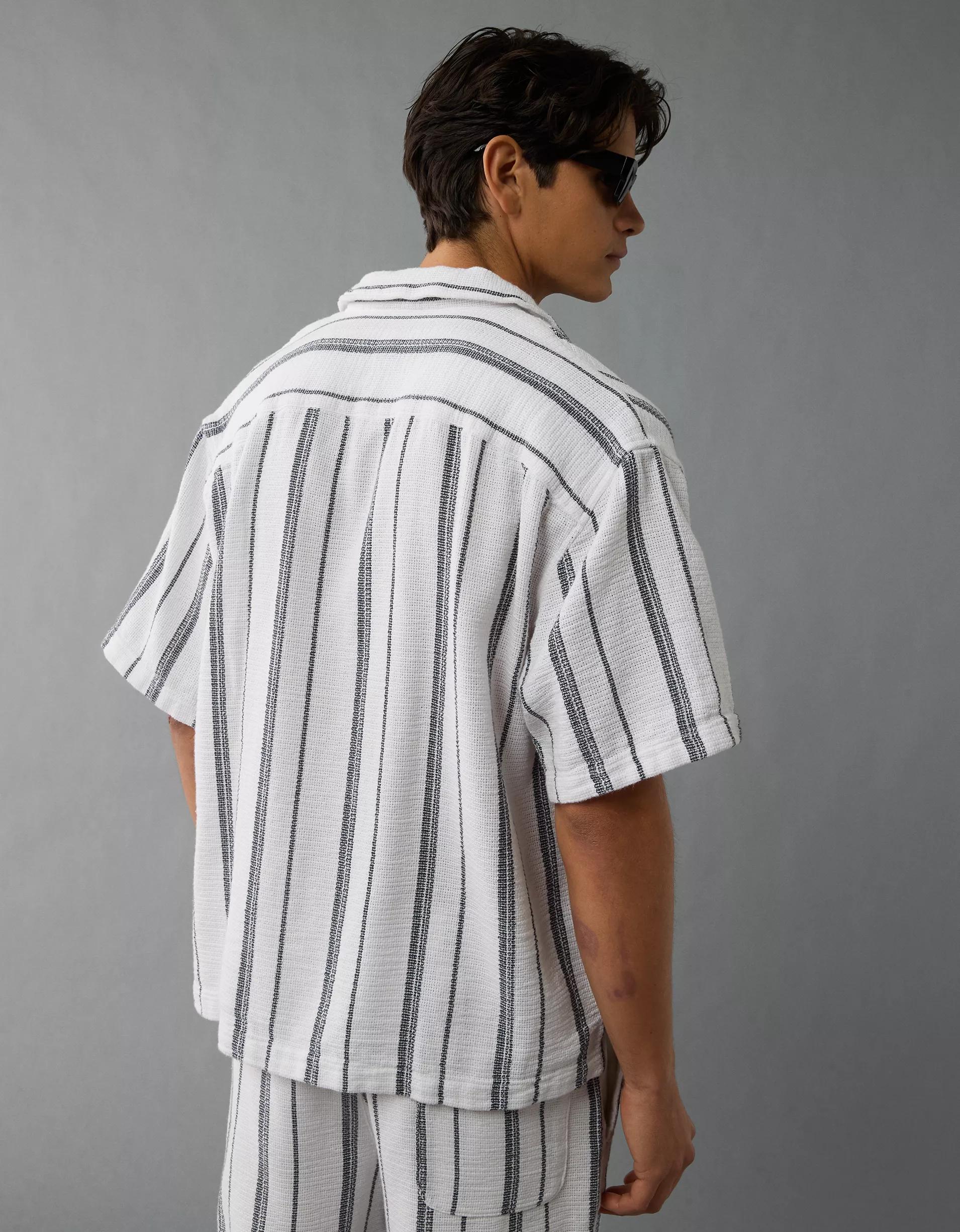 AE Poolside Striped Button-Up Shirt Product Image