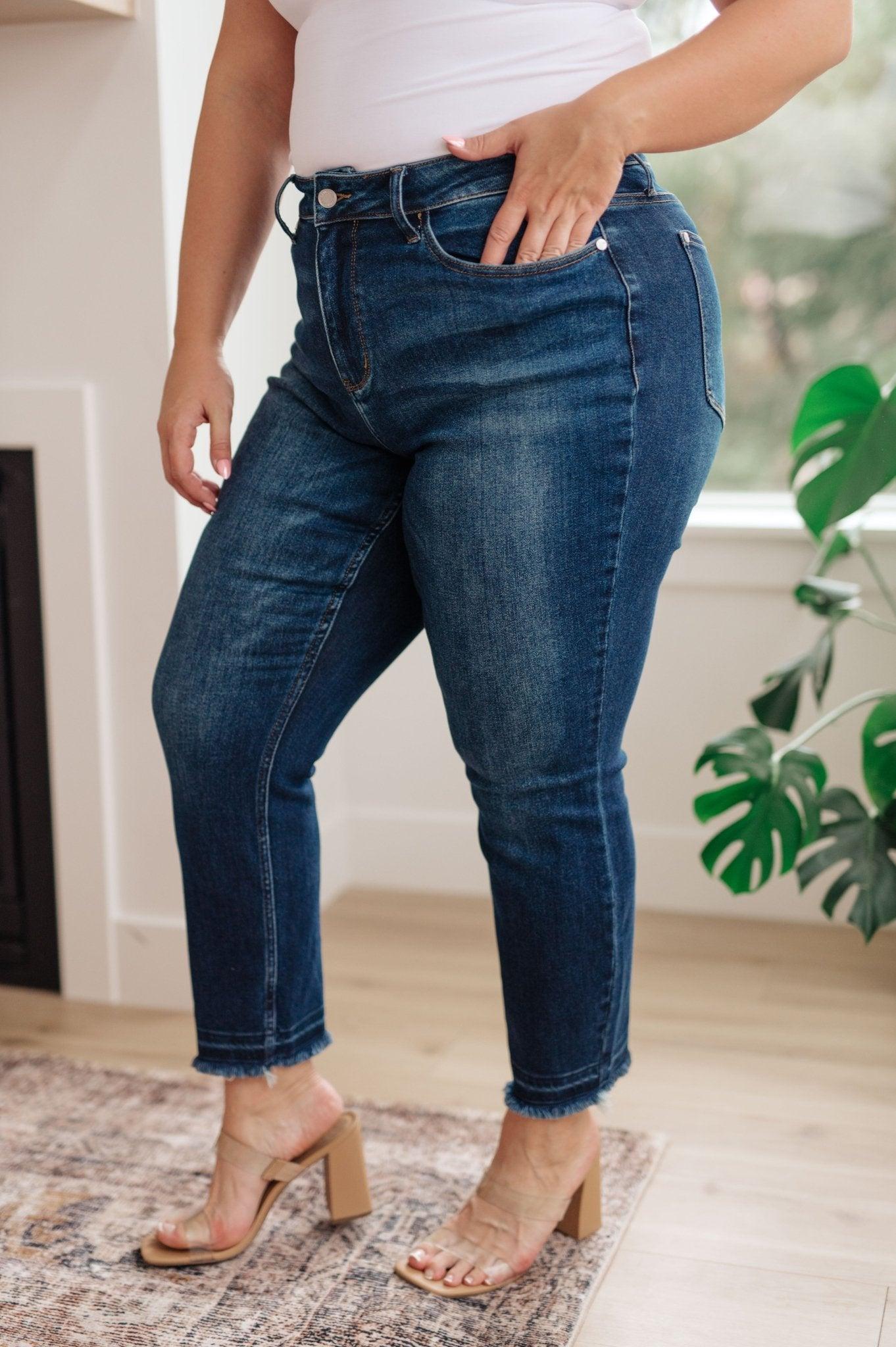 Phillipa High Rise Release Hem Slim Jeans (Online Exclusive) Product Image