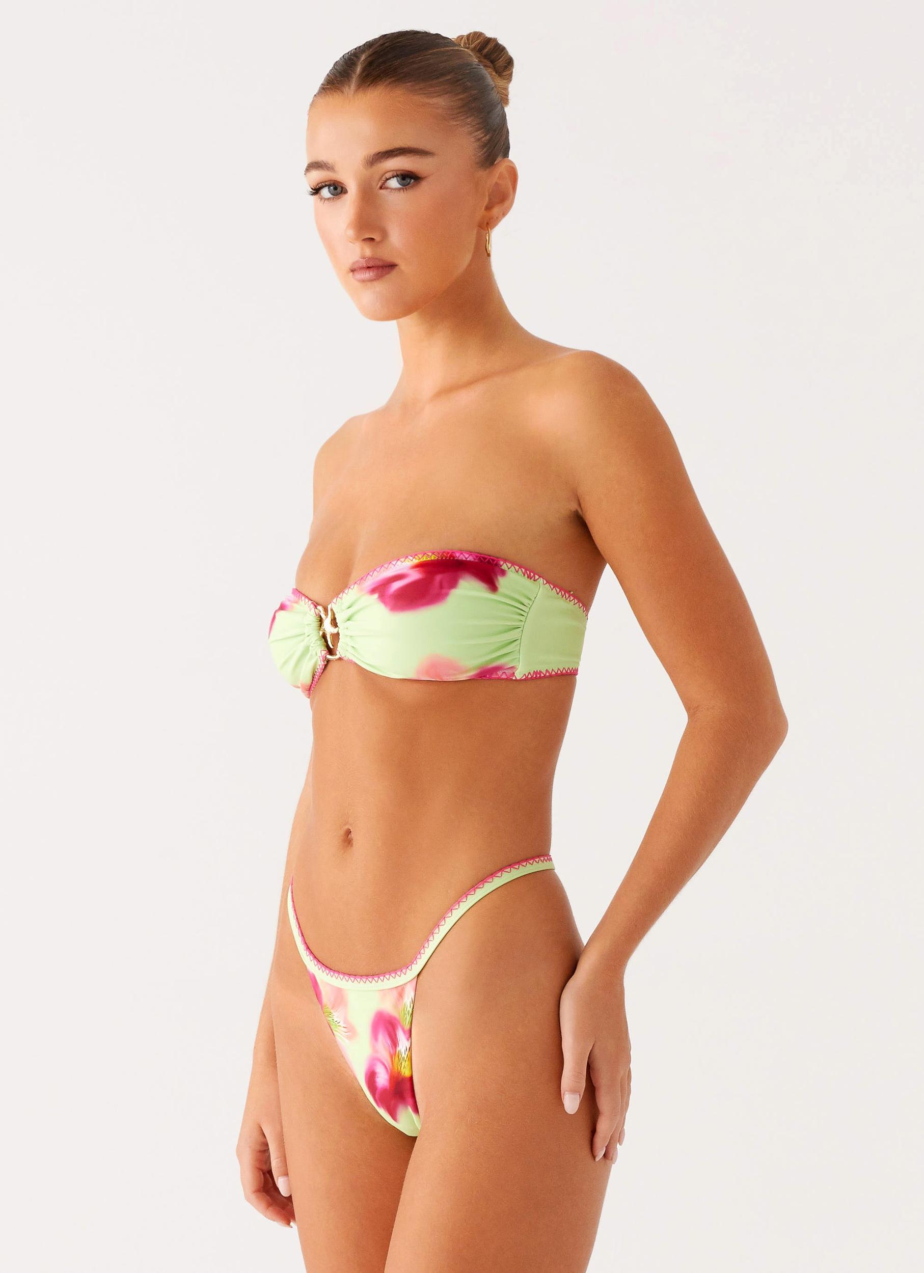 Laurel Bikini Bottoms - Green Tropical Product Image