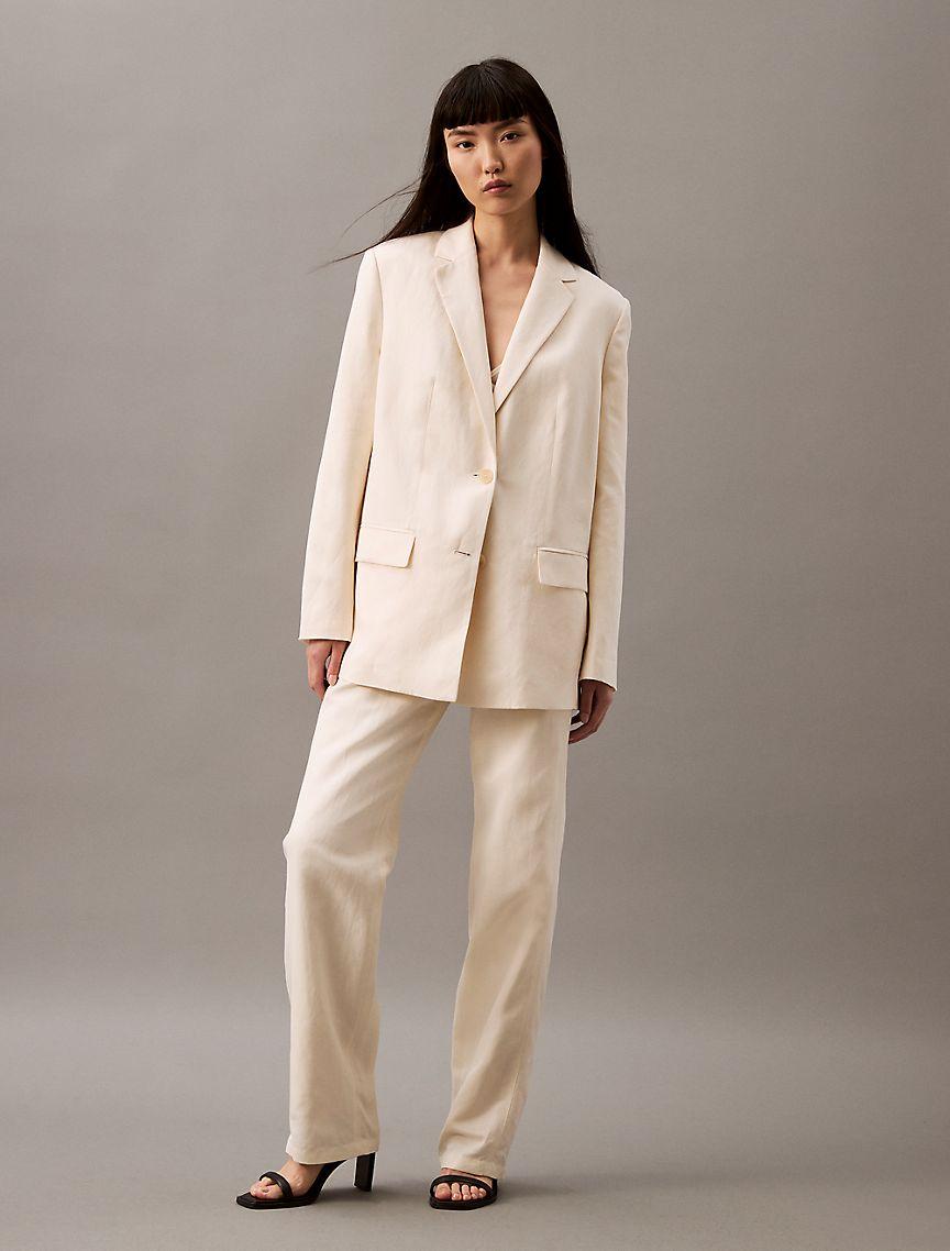 Linen Blend Blazer Product Image