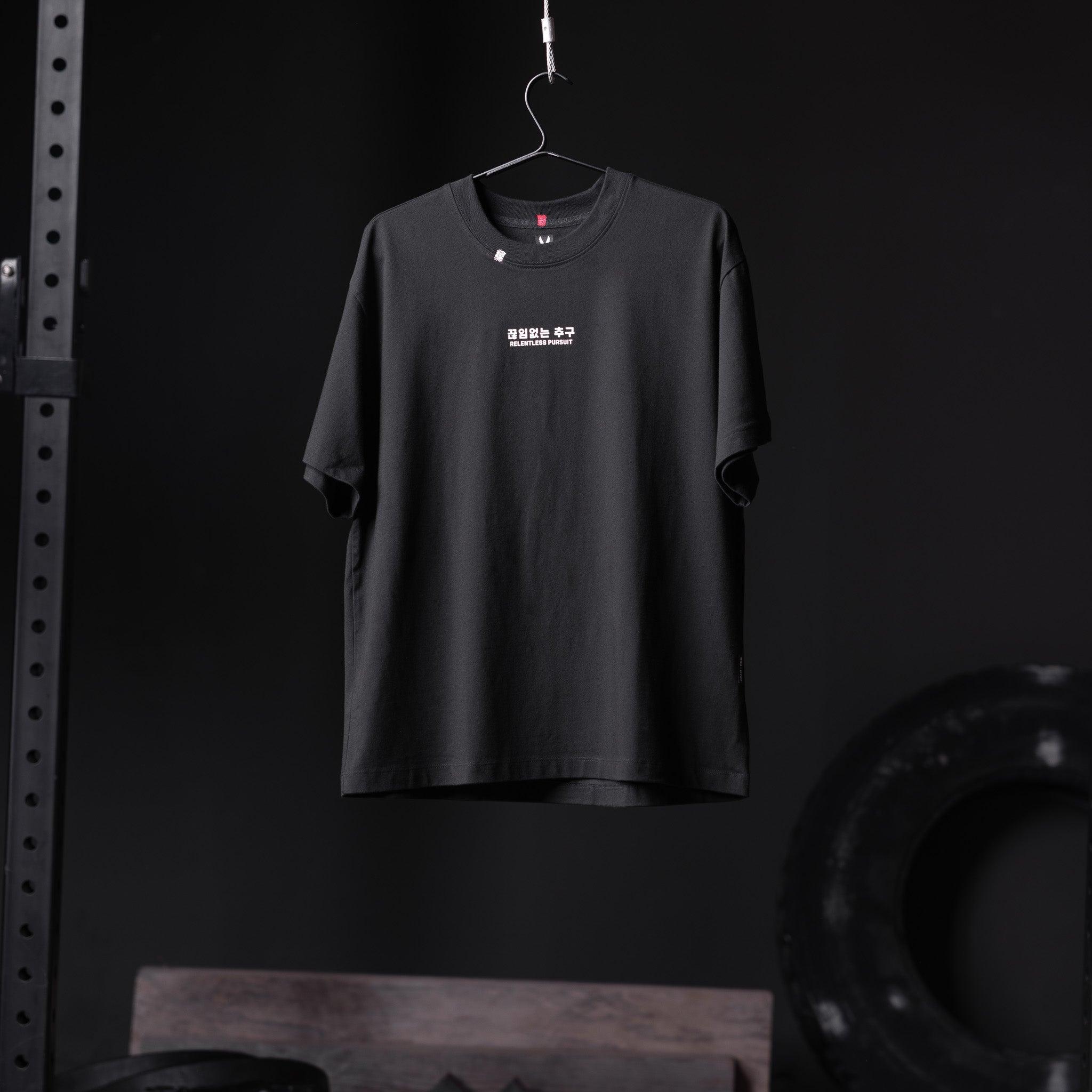 0797. Tech Essential™ Relaxed Tee - Black "RP Wings Stack" Product Image