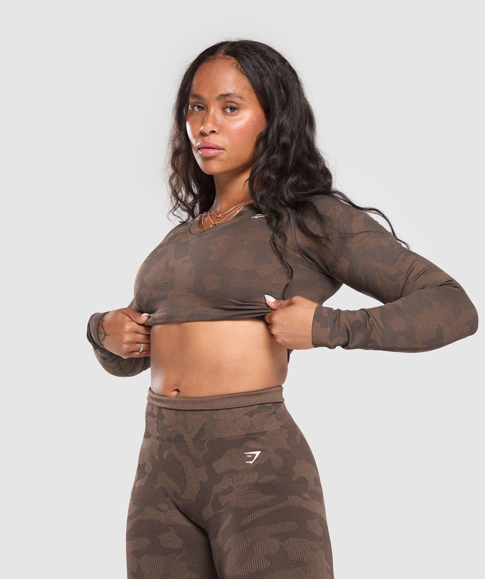 Adapt Camo Long Sleeve Crop Top Product Image