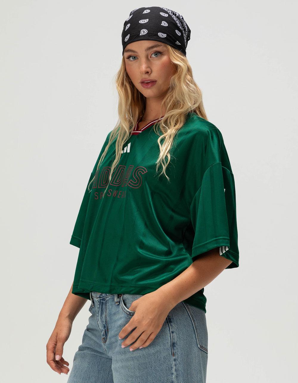 ADIDAS Tiro Nations Pack Womens Boyfriend Tee - DK GREEN Product Image