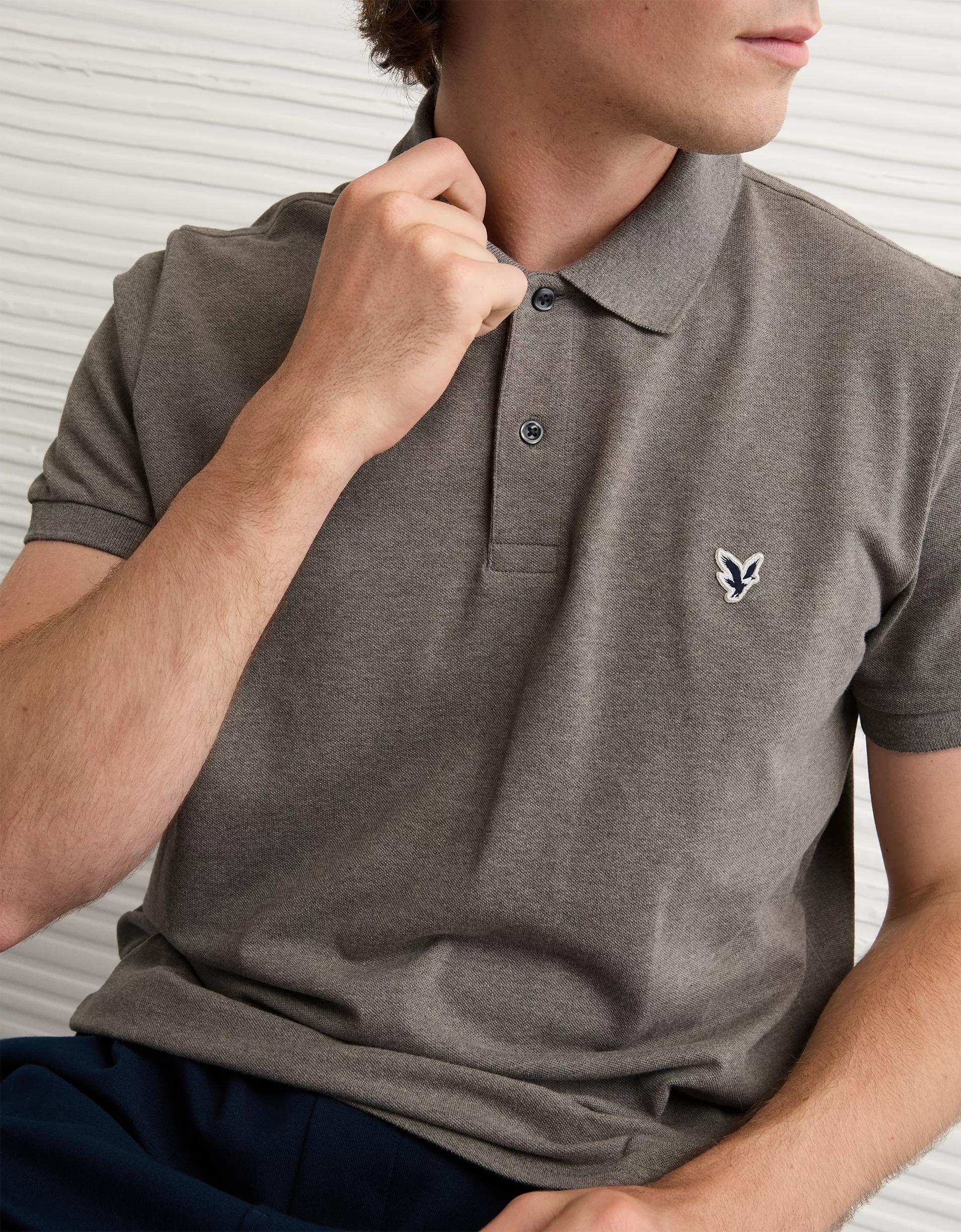 AE Lived-In Slim Fit Pique Polo Shirt Product Image