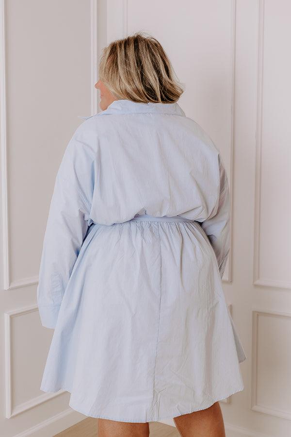 Feeling Social Button Down Mini Dress Curves Product Image