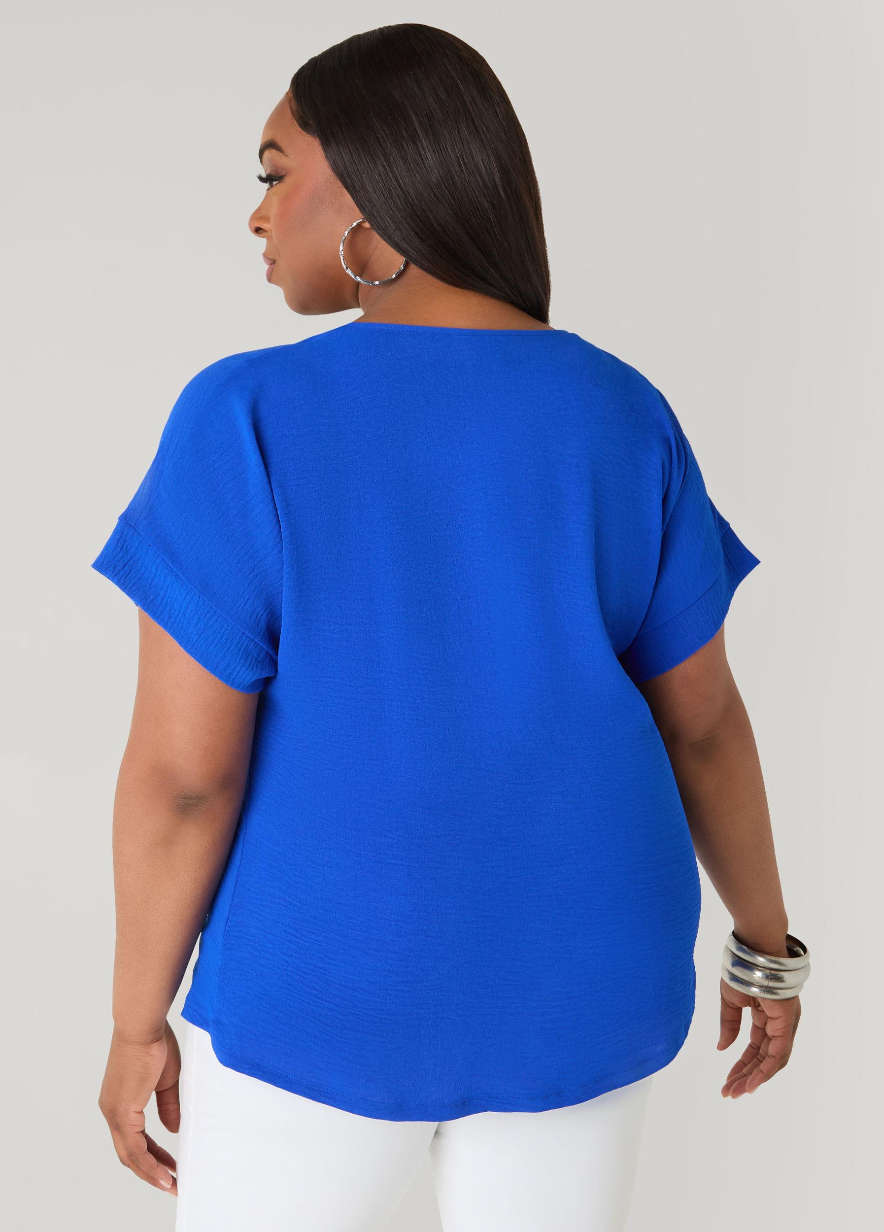 Tie Front V Neck Top Product Image
