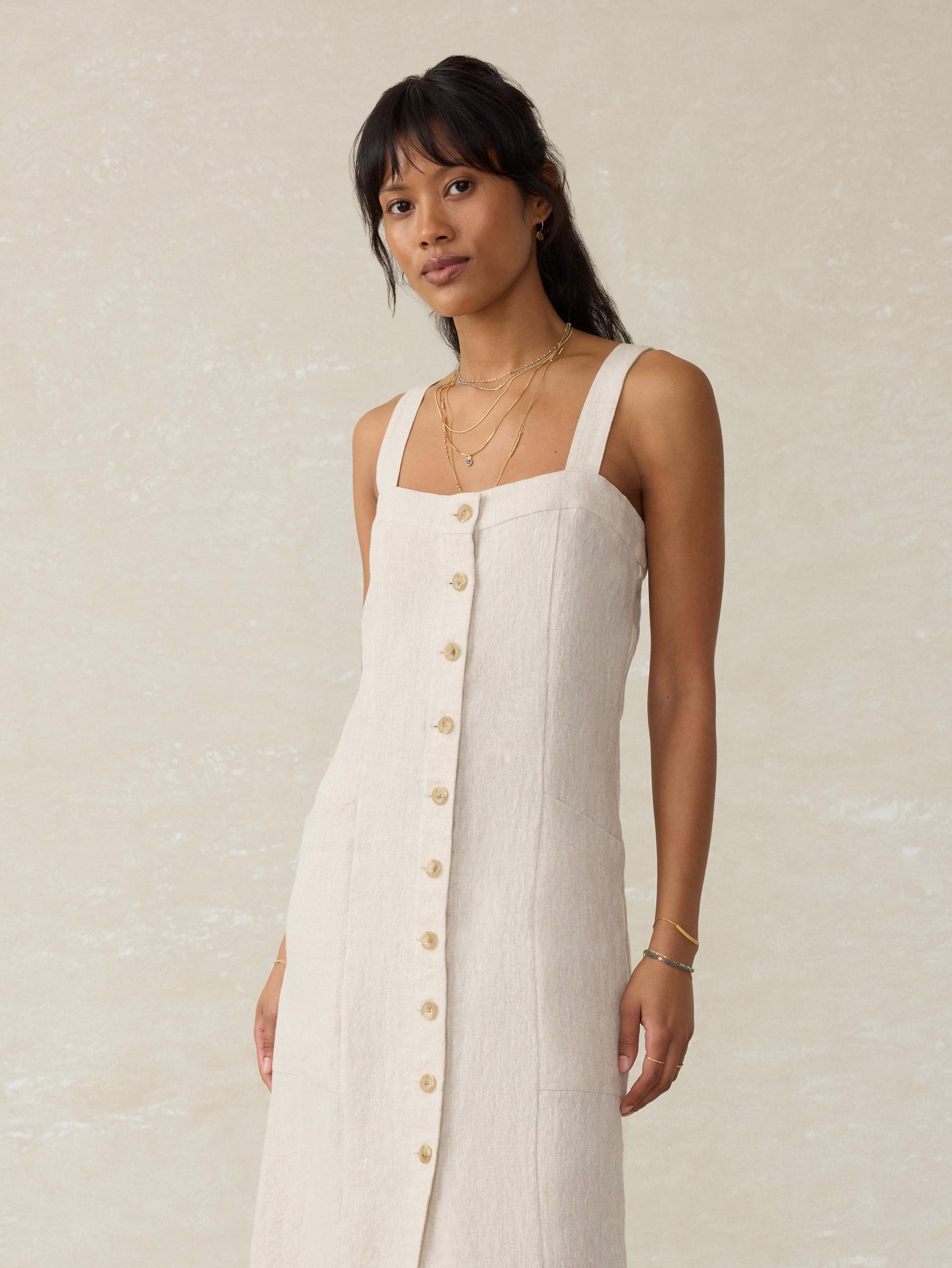 Linen Aurora Dress - Flax Female Product Image