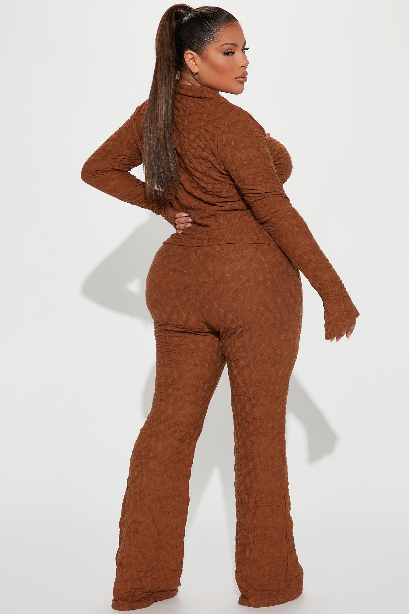 Petite Liliana Pant Set - Brown Product Image