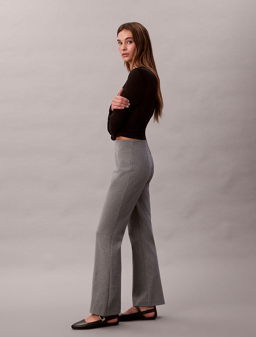 Ponte Slim Flared Pants Product Image