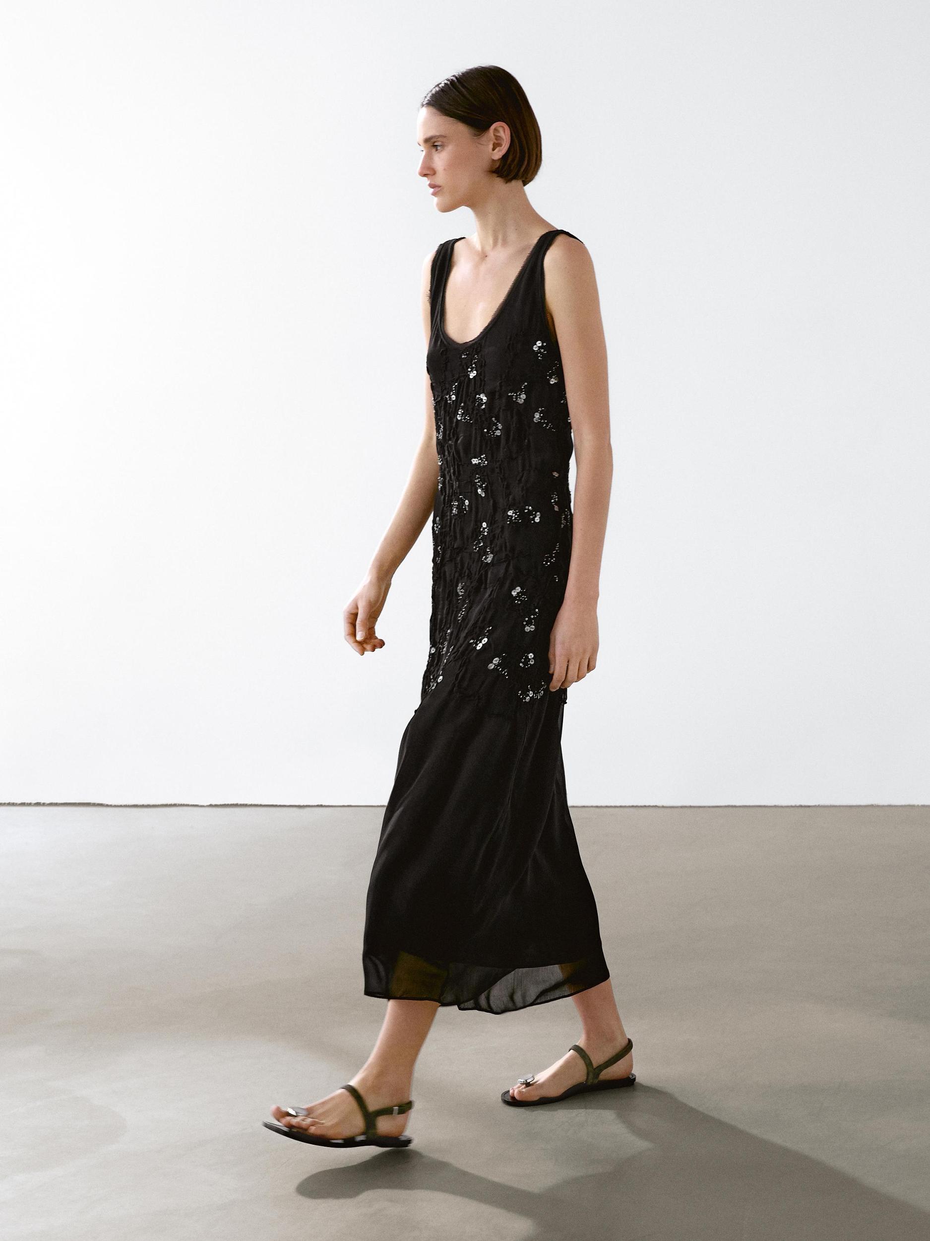 Long dress with beading Product Image
