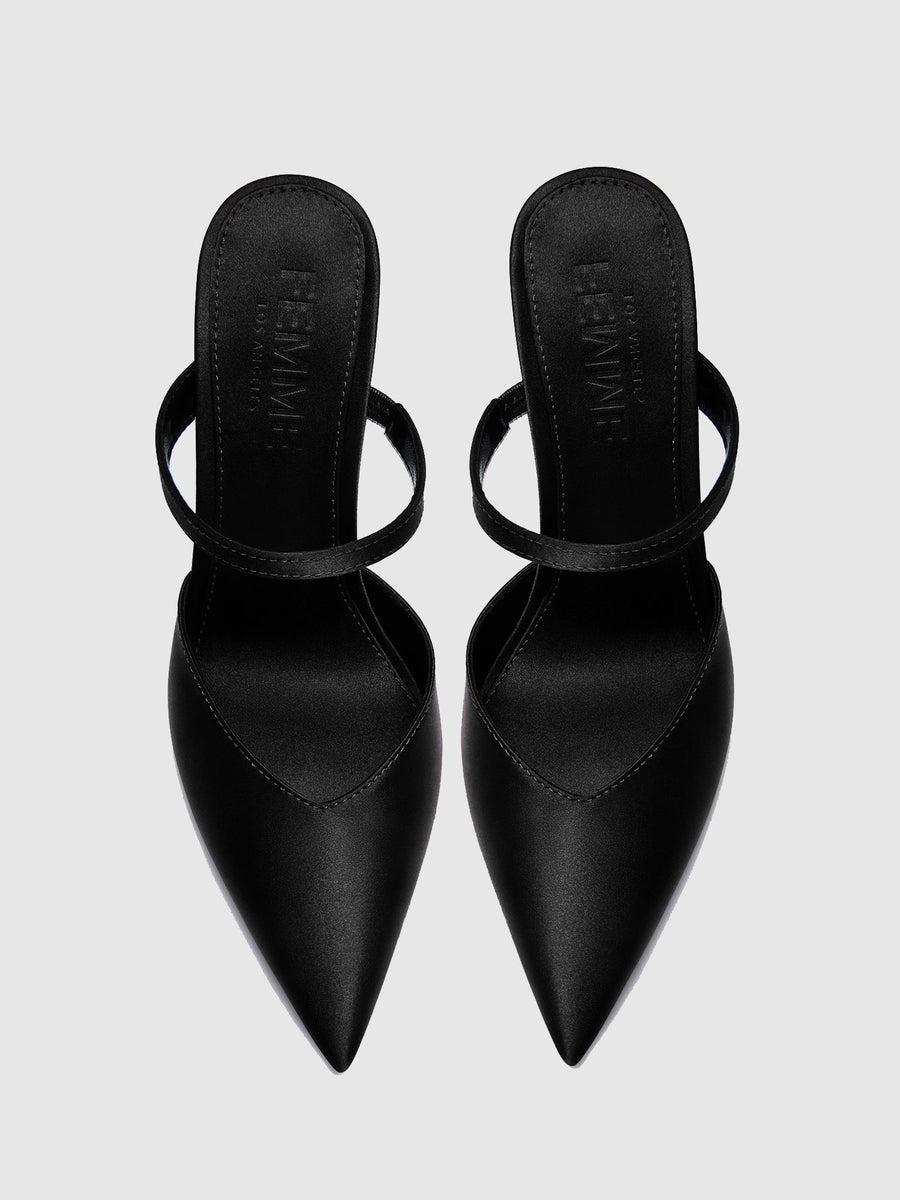 Marianna Mule - Satin Black Product Image