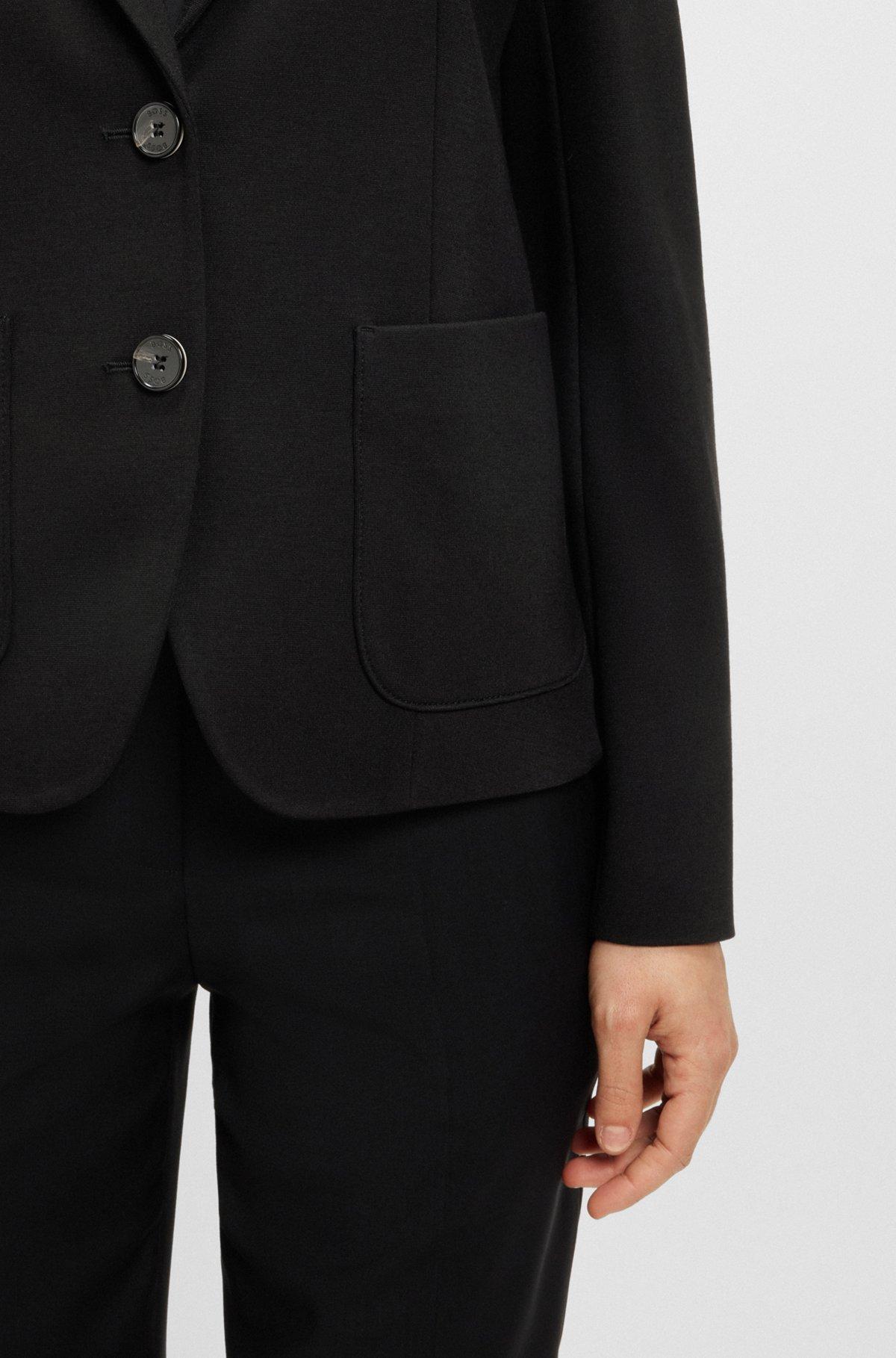 BOSS - Extra-slim-fit jacket in stretch fabric - Black Product Image