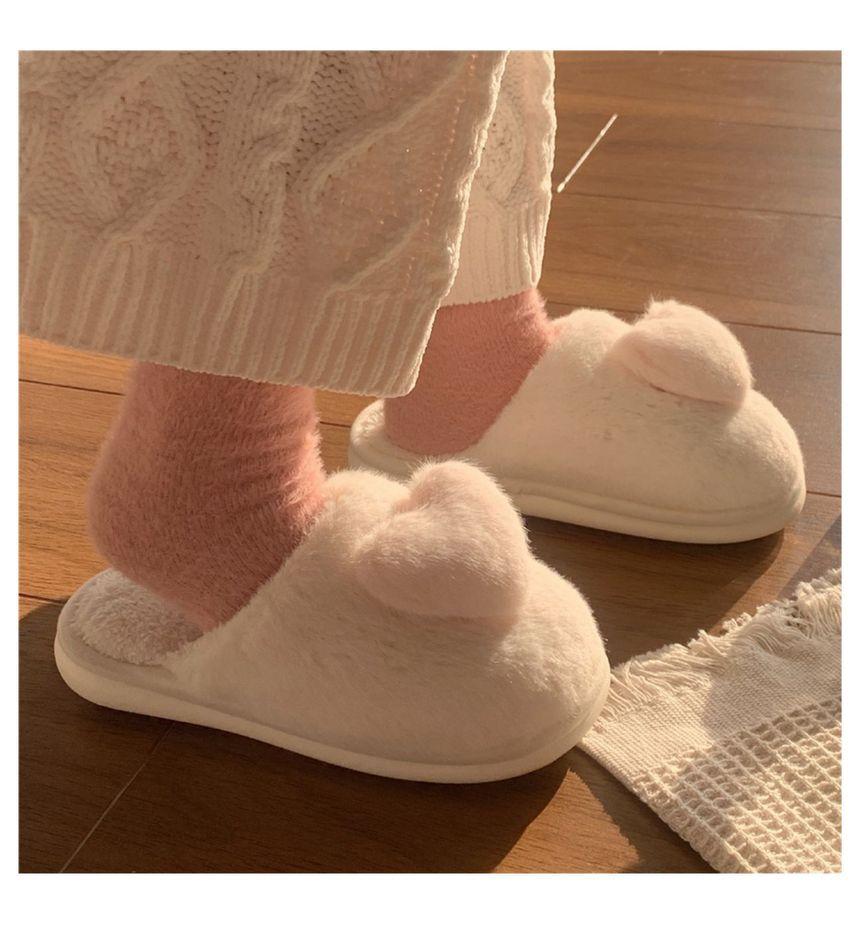 Fluffy Heart Home Slippers Product Image