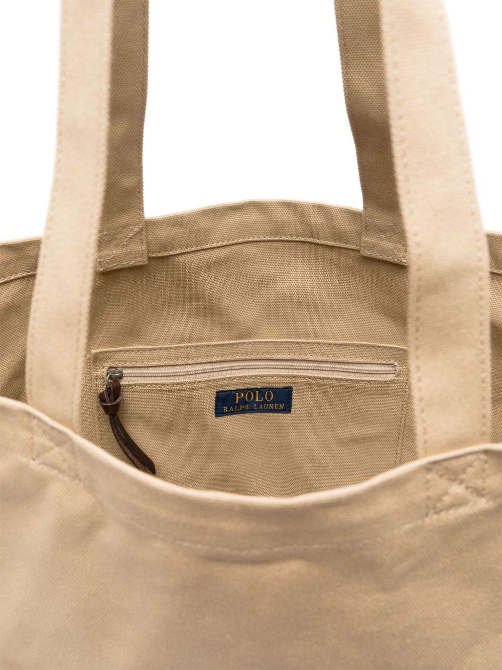 embroidered-logo canvas tote bag Product Image