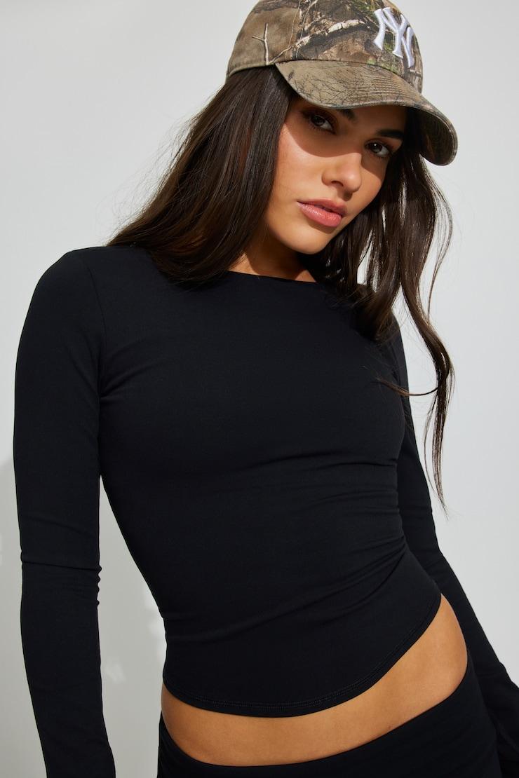Active Scoop Back Long Sleeve Top Product Image