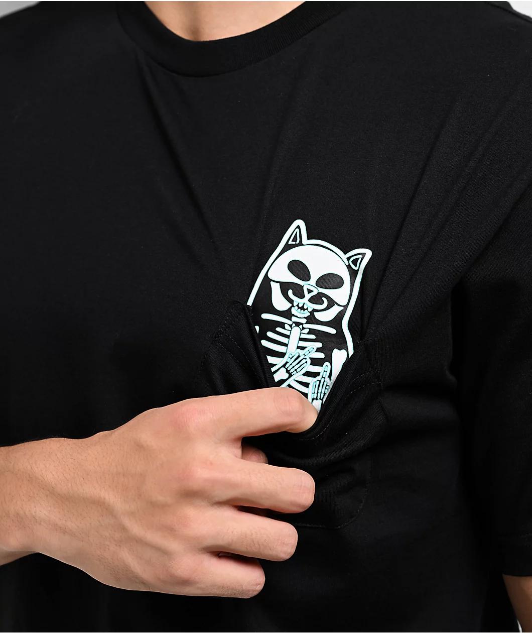 RIPNDIP Lord Skelly Black Pocket T-Shirt Product Image